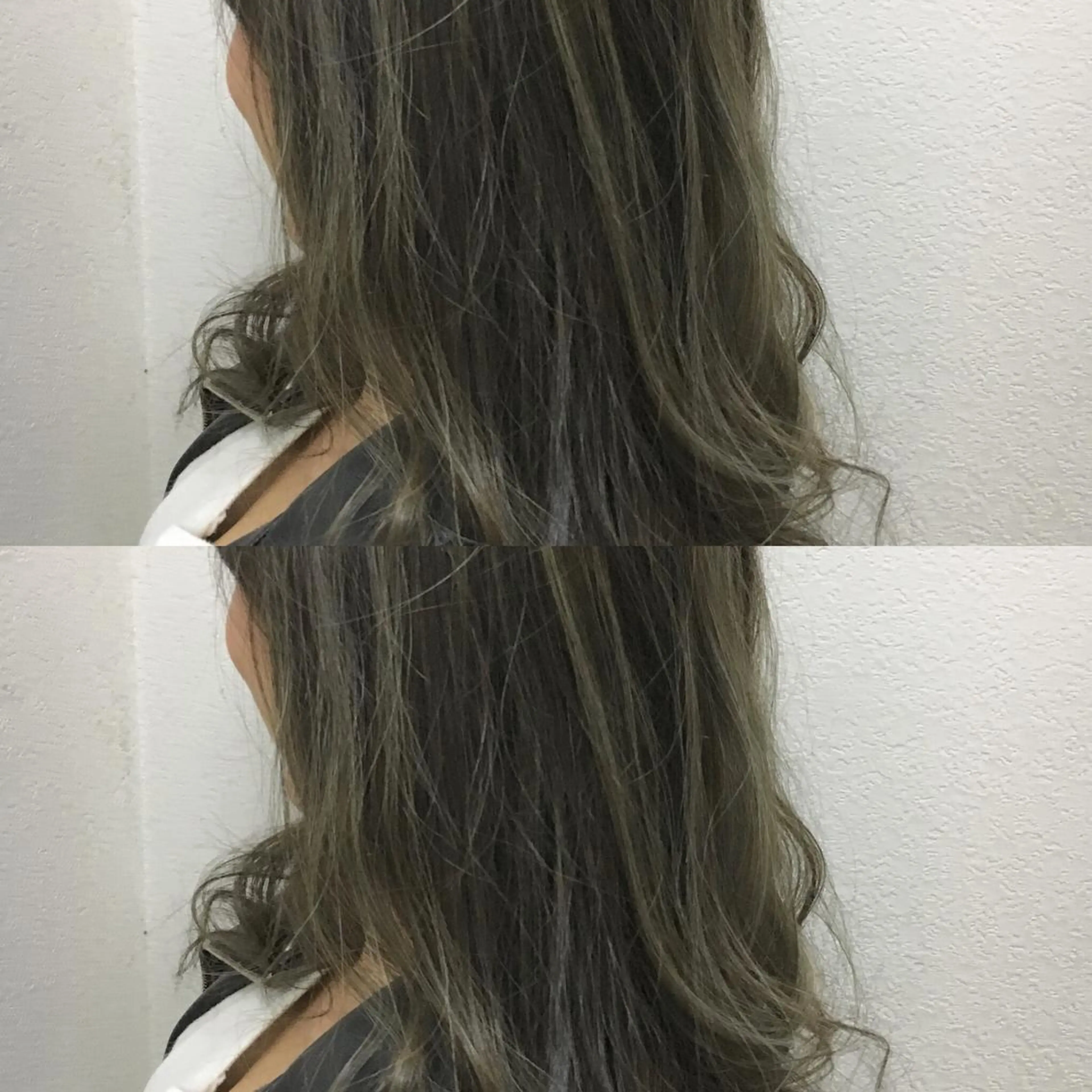 ミディアム カラー アディクシーカラー アッシュ 透明感カラー グレージュ ハイライトカラー JIL BLAN 京都のヘアスタイル