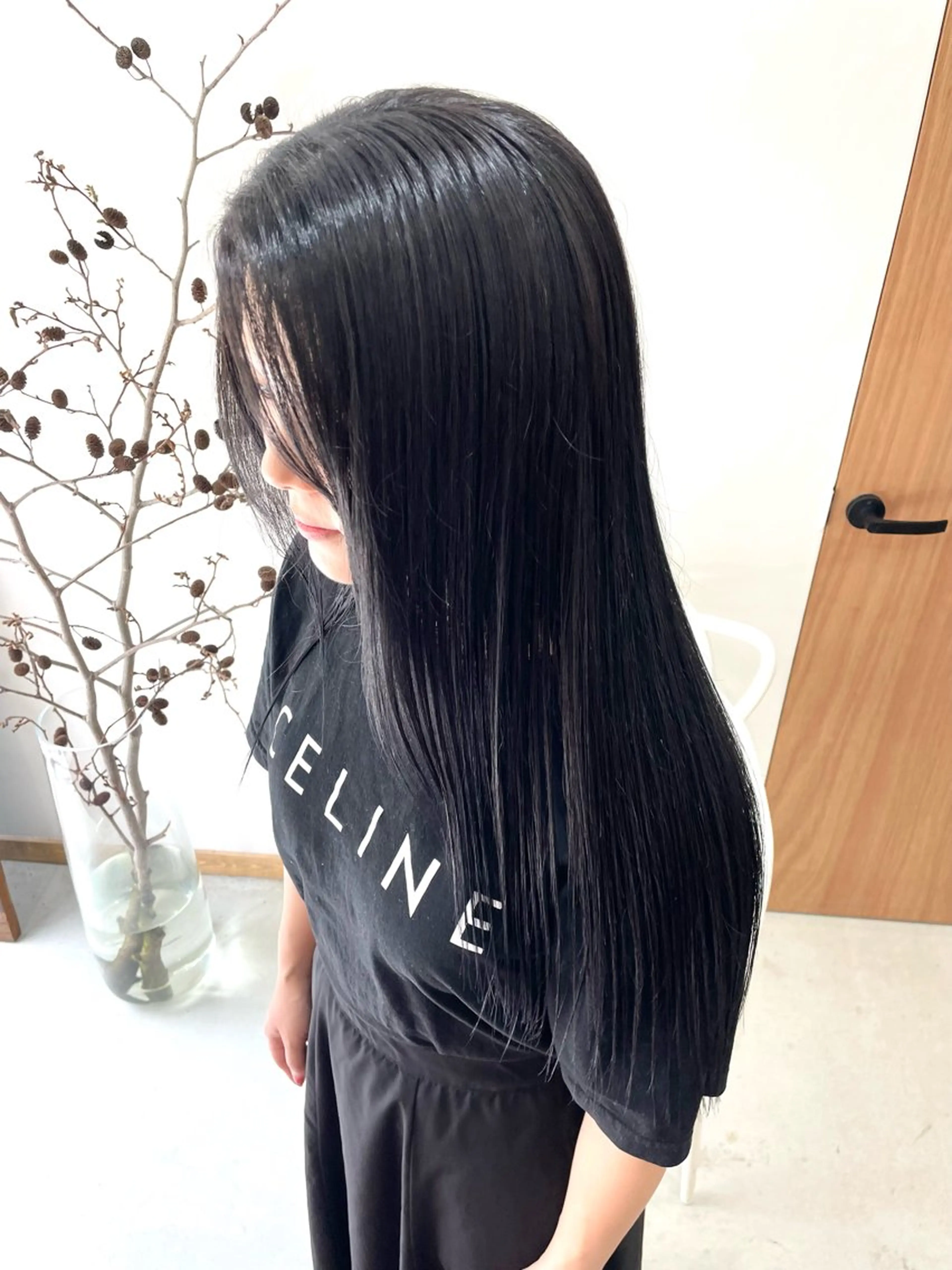 ロング カラー 黒髪 ブルーカラー ブルーブラック 透明感カラー 慎太朗/メンズカット /メンズパーマのヘアスタイル
