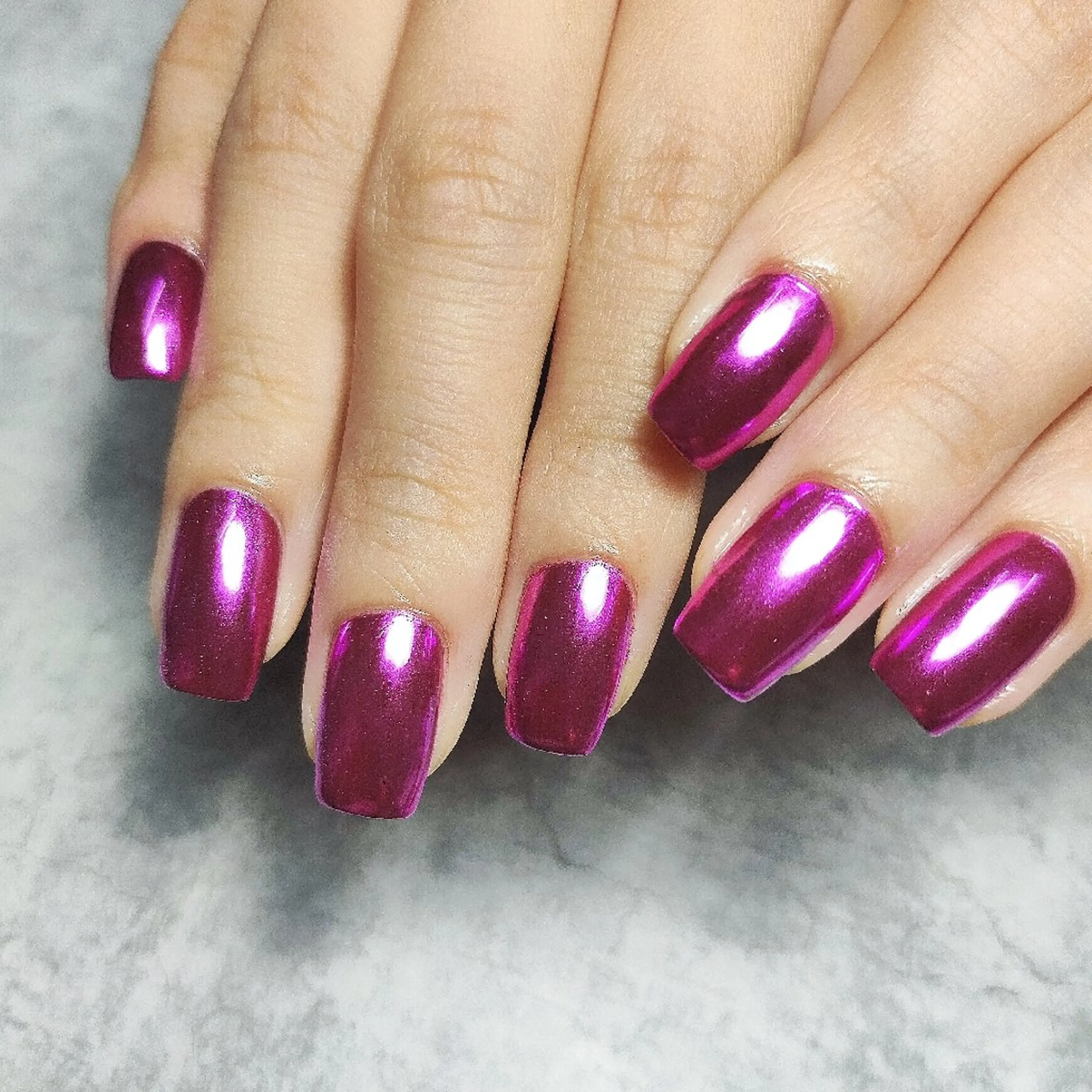 ネイル ミラーネイル ピンク ハンドネイル 個人サロン saltnailのネイルデザイン