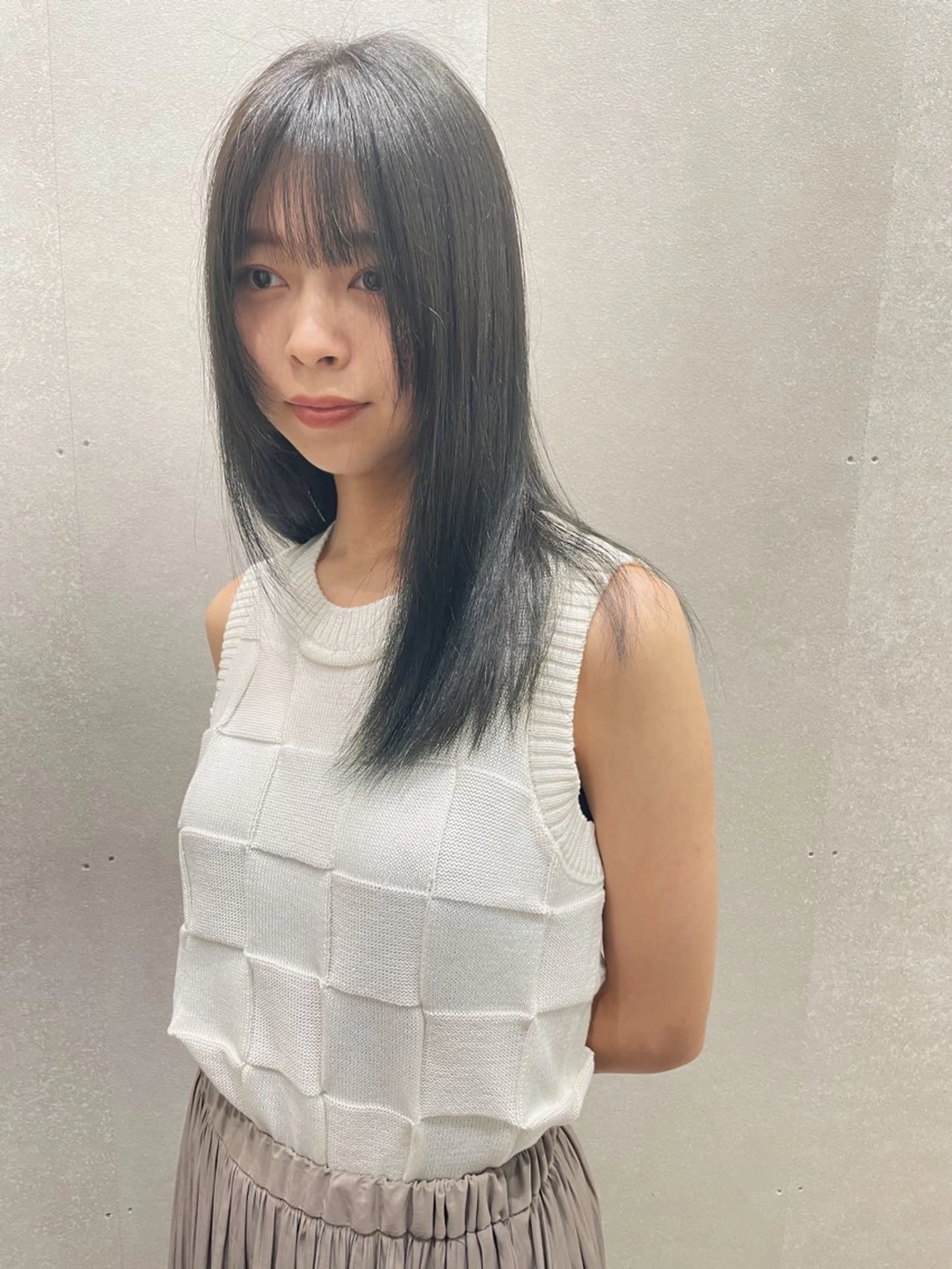 ミディアム カラー カット ヘアカラー トリートメント センスをお届けします 大谷将生INFPのヘアスタイル