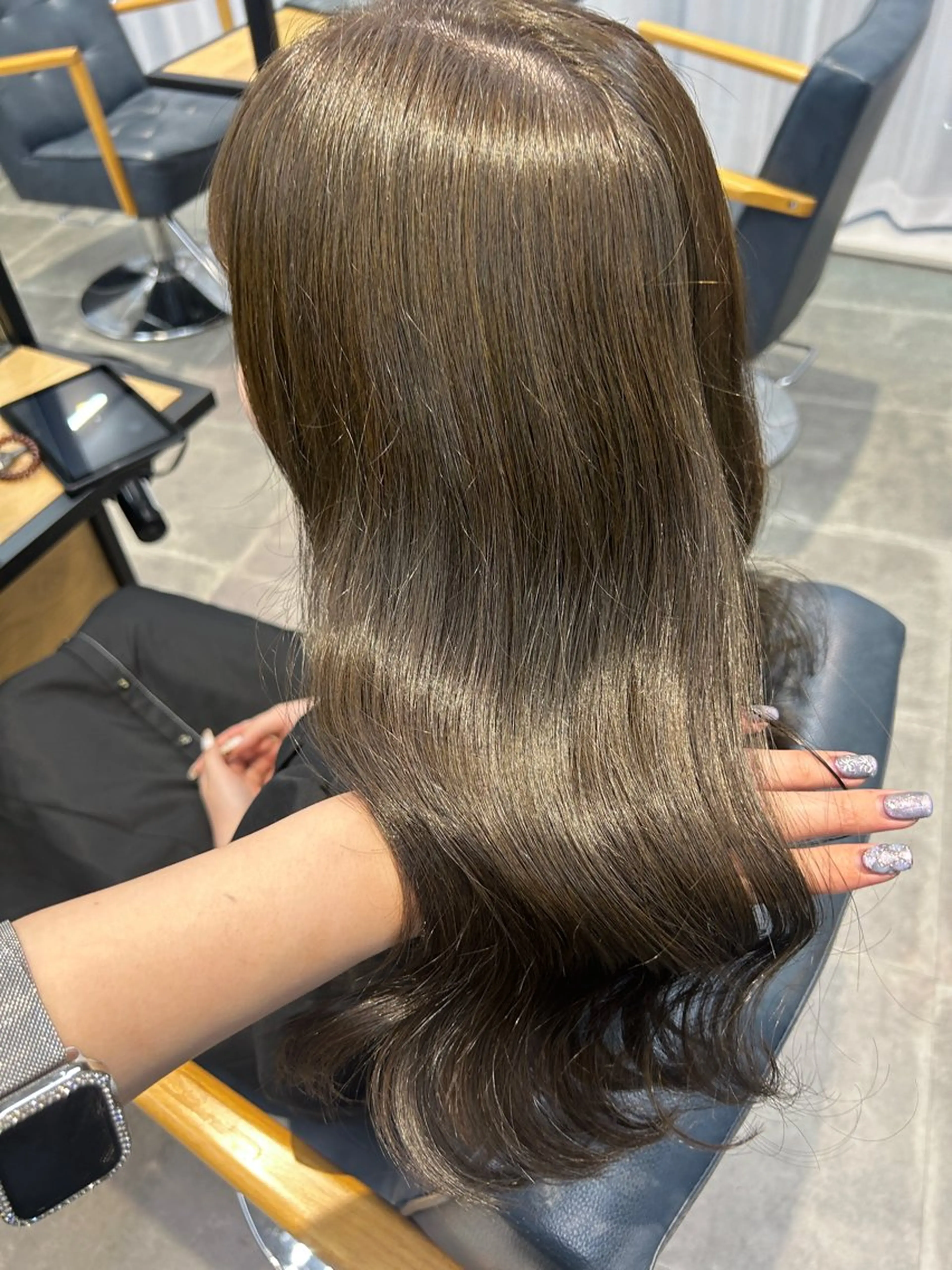 ロング カラー カット ヘアカラー トリートメント newi梅田🫧韓国 ヘア🫧sakiのヘアスタイル