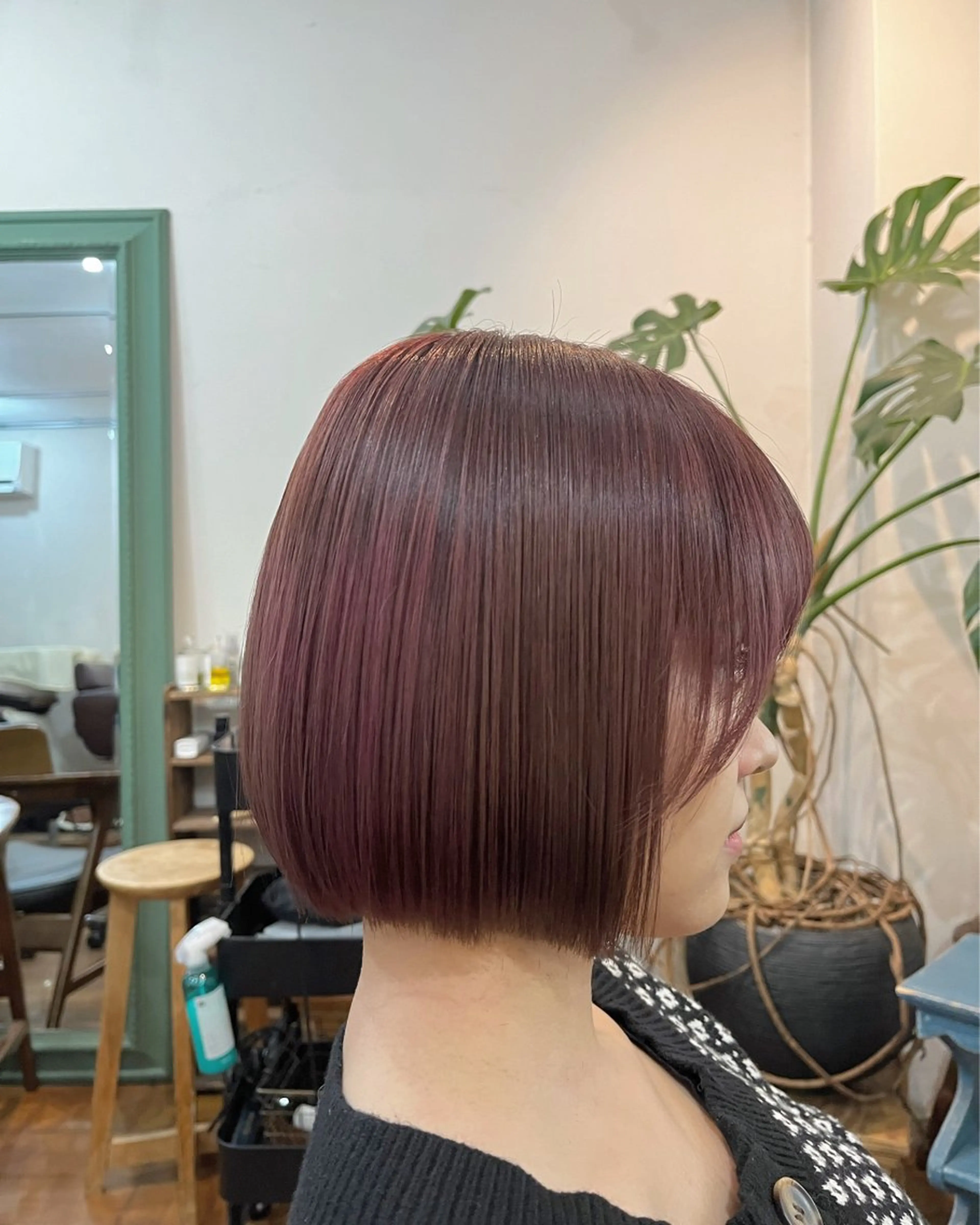 ショート カラー ボブ 似合わせカット カット ヘアカラー トリートメント ヘアセット 丸みショート🌙 タッセルボブ/井上翔のヘアスタイル