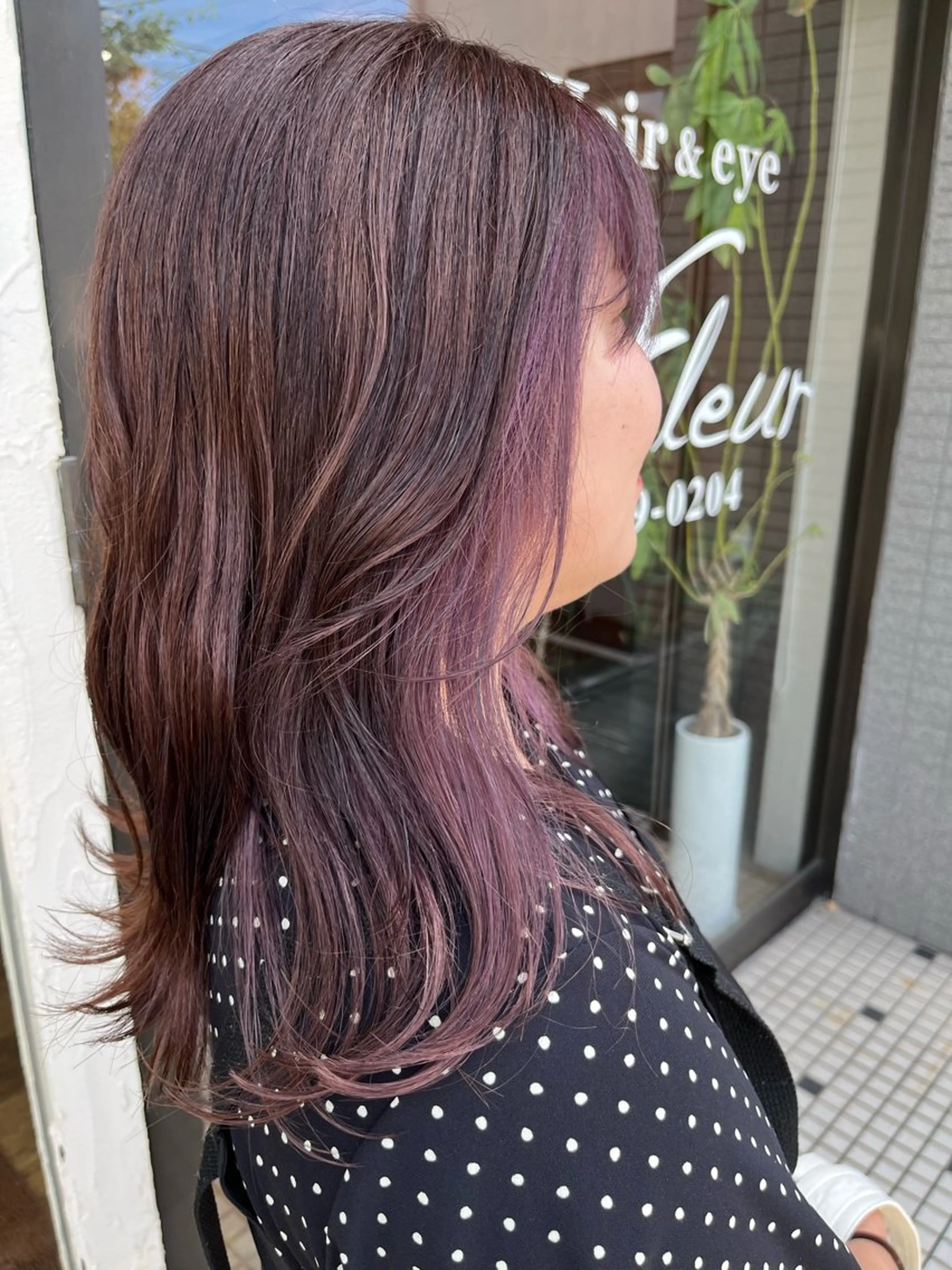 ミディアム ヘアカラー Un Fleur所属・立野 希沙のヘアスタイル