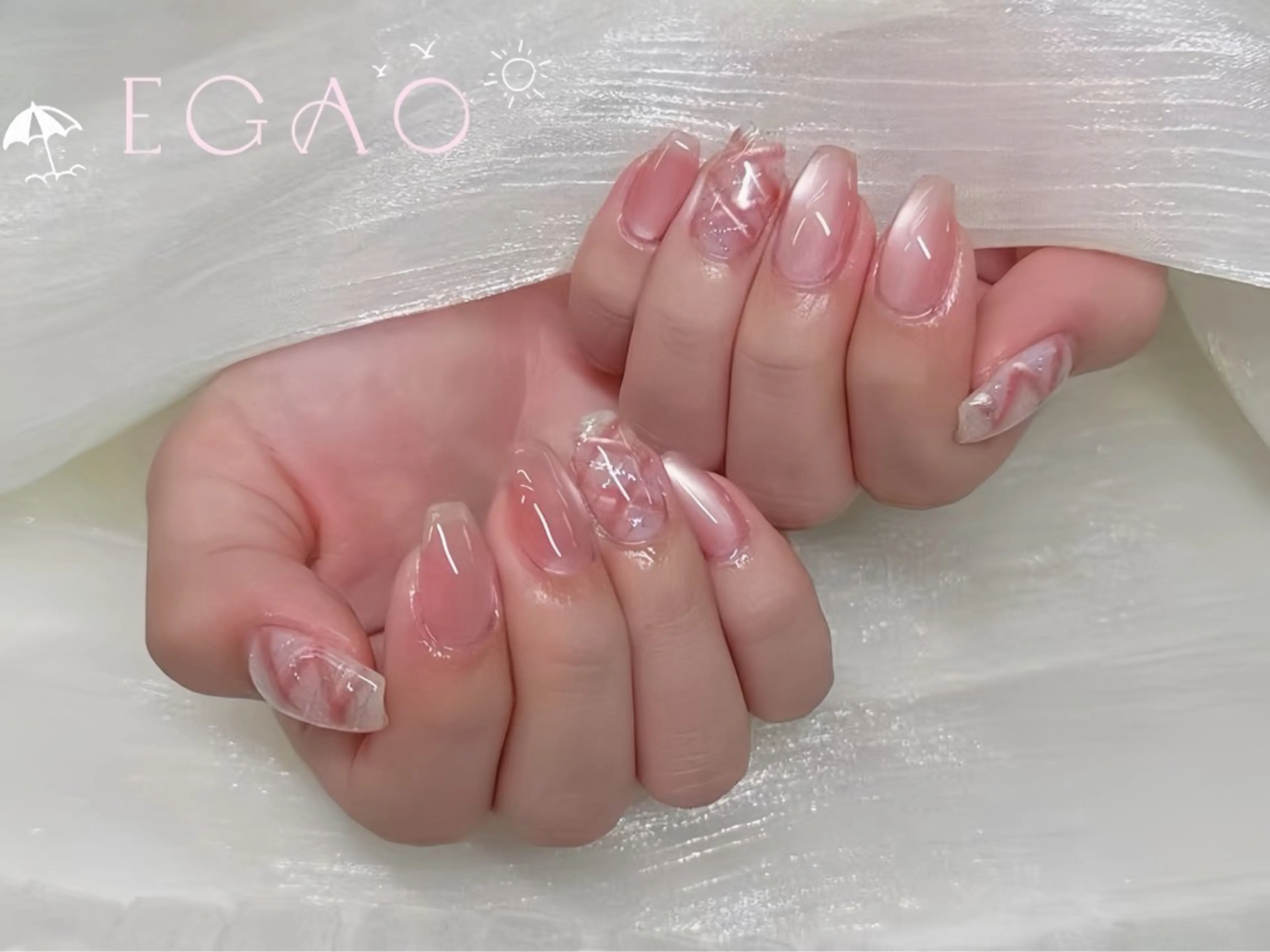 ネイル アートネイル フットネイル フレンチネイル ジェルネイル グラデーション ハンドネイル Egao Nail Salonのネイルデザイン