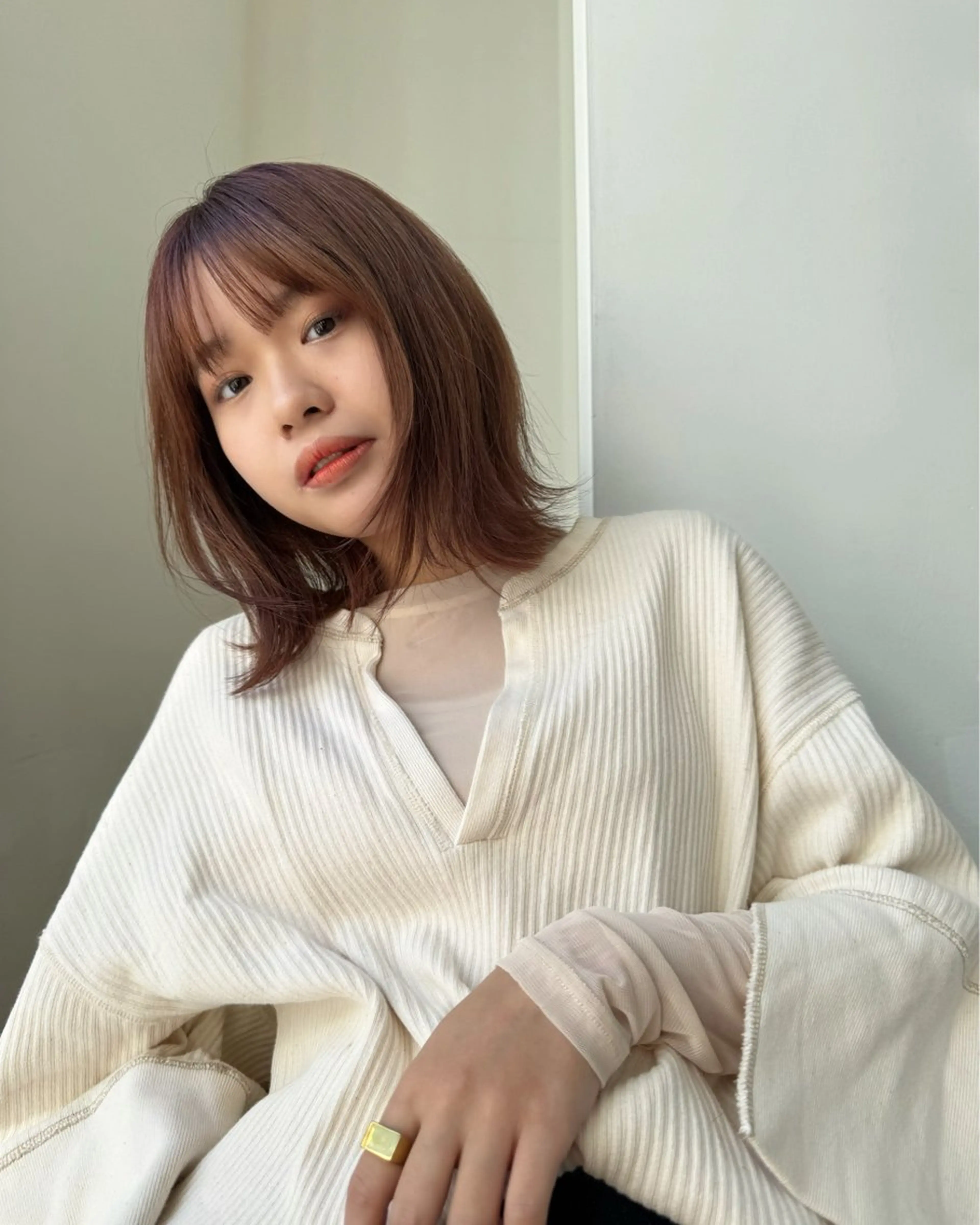 ショート ボブ 暖色カラー/似合わせ カット/名古屋/辻のヘアスタイル