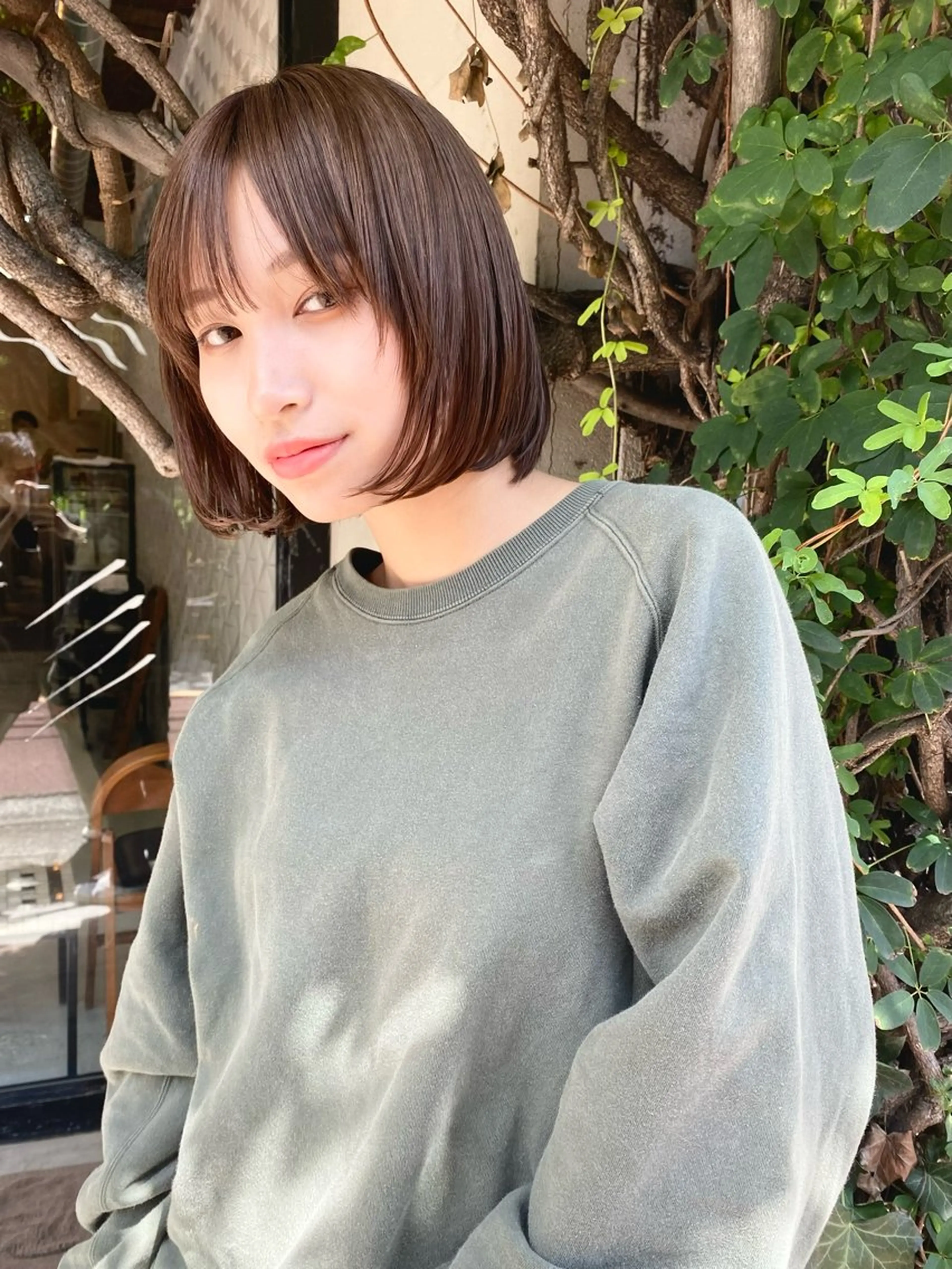 【色持ちUP】ボブカット+透明感カラー+ オージュア2STEPトリートメント ¥13150の写真