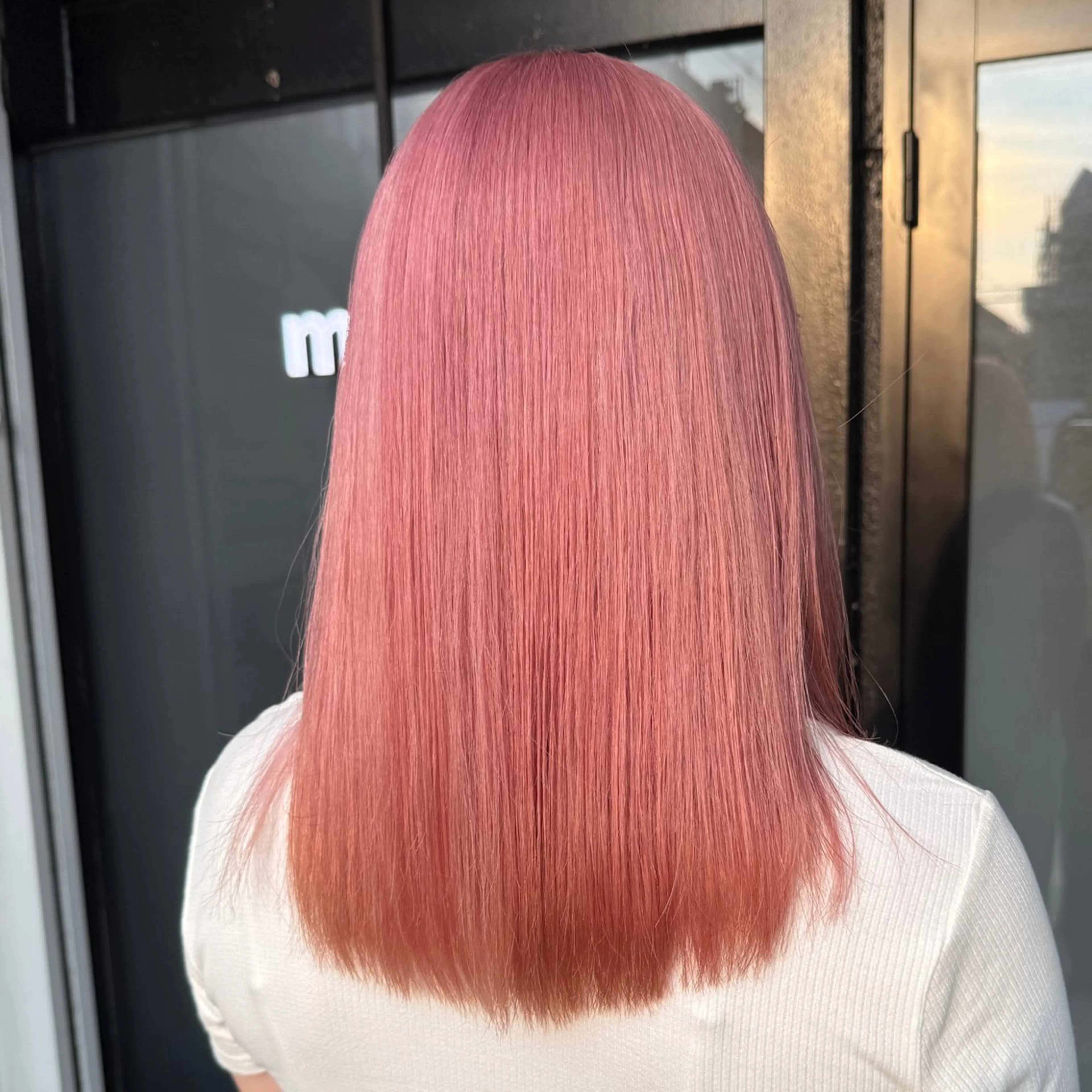 ミディアム カラー ピンクカラー カット ヘアカラー トリートメント 透明感カラー/パーマ 🌀アオノアユミのヘアスタイル