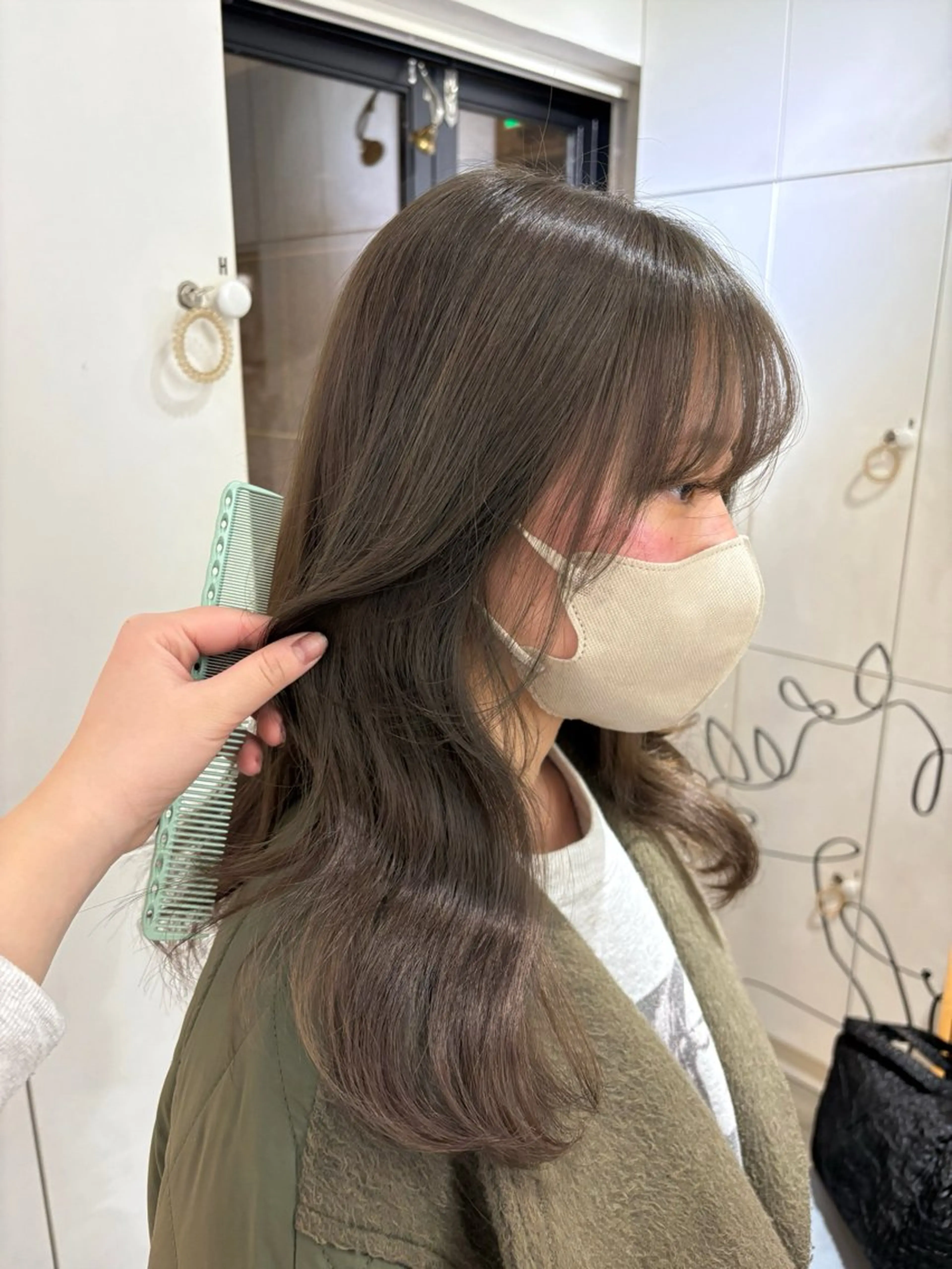 ロング カラー カット ヘアカラー トリートメント 梅田 /透明感カラー 🤍narumiのヘアスタイル