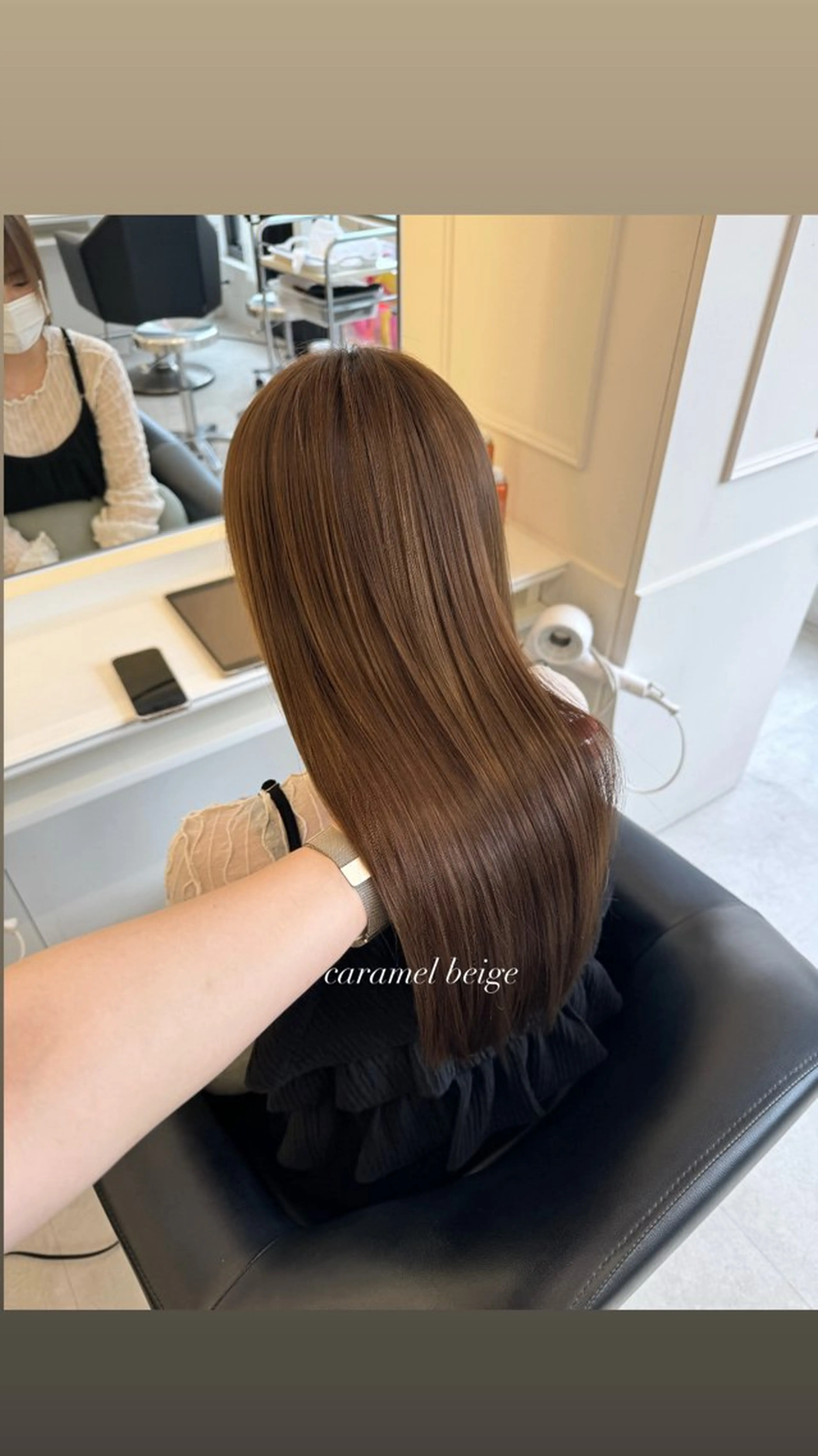 ロング ヘアカラー ParveMix 宮﨑 梨里のヘアスタイル