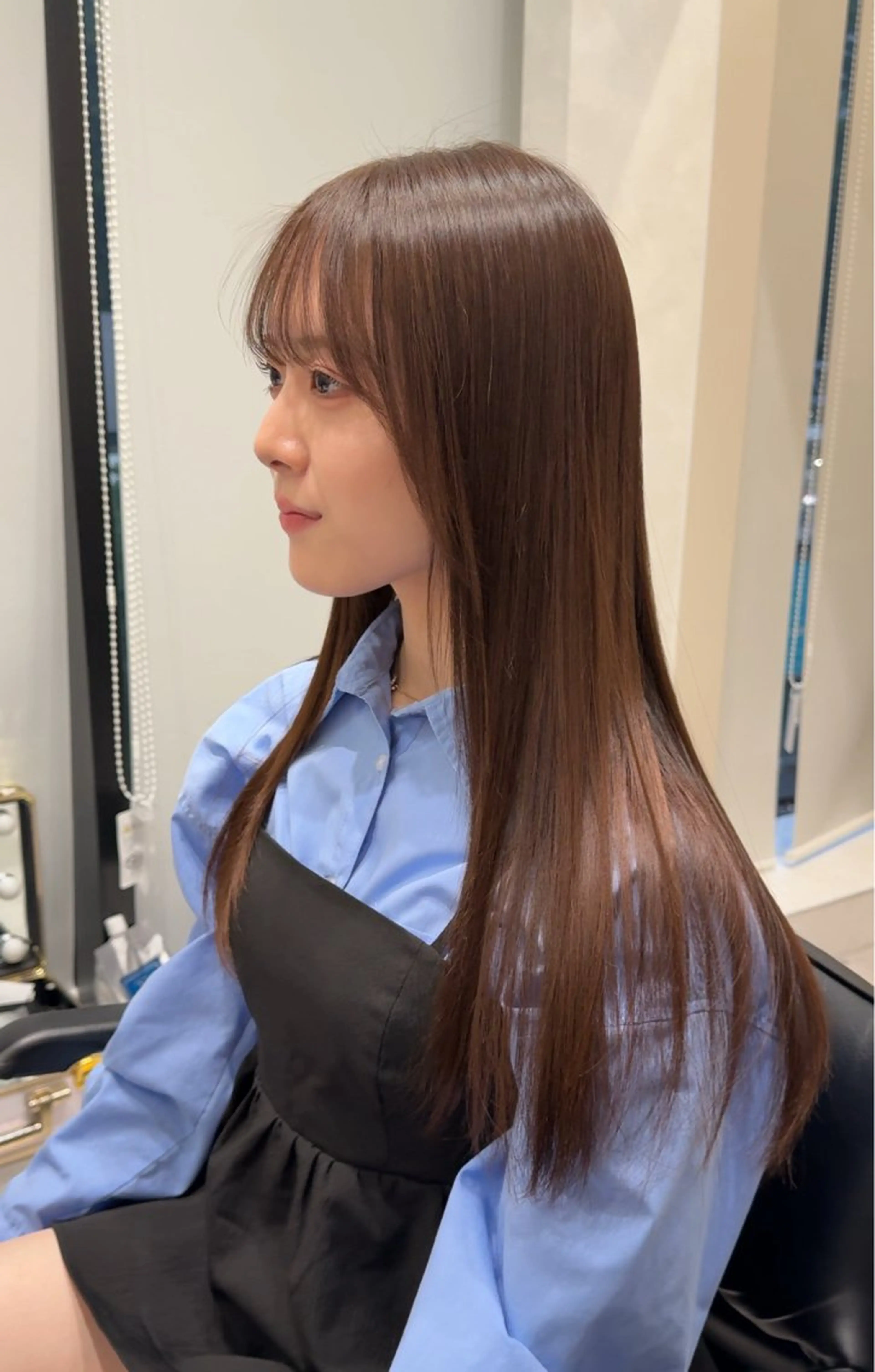 ロング 縮毛矯正 トリートメント ゴートゥデイシェアサロン原宿vita所属・縮毛矯正クロスパーマ 益子達也のヘアスタイル