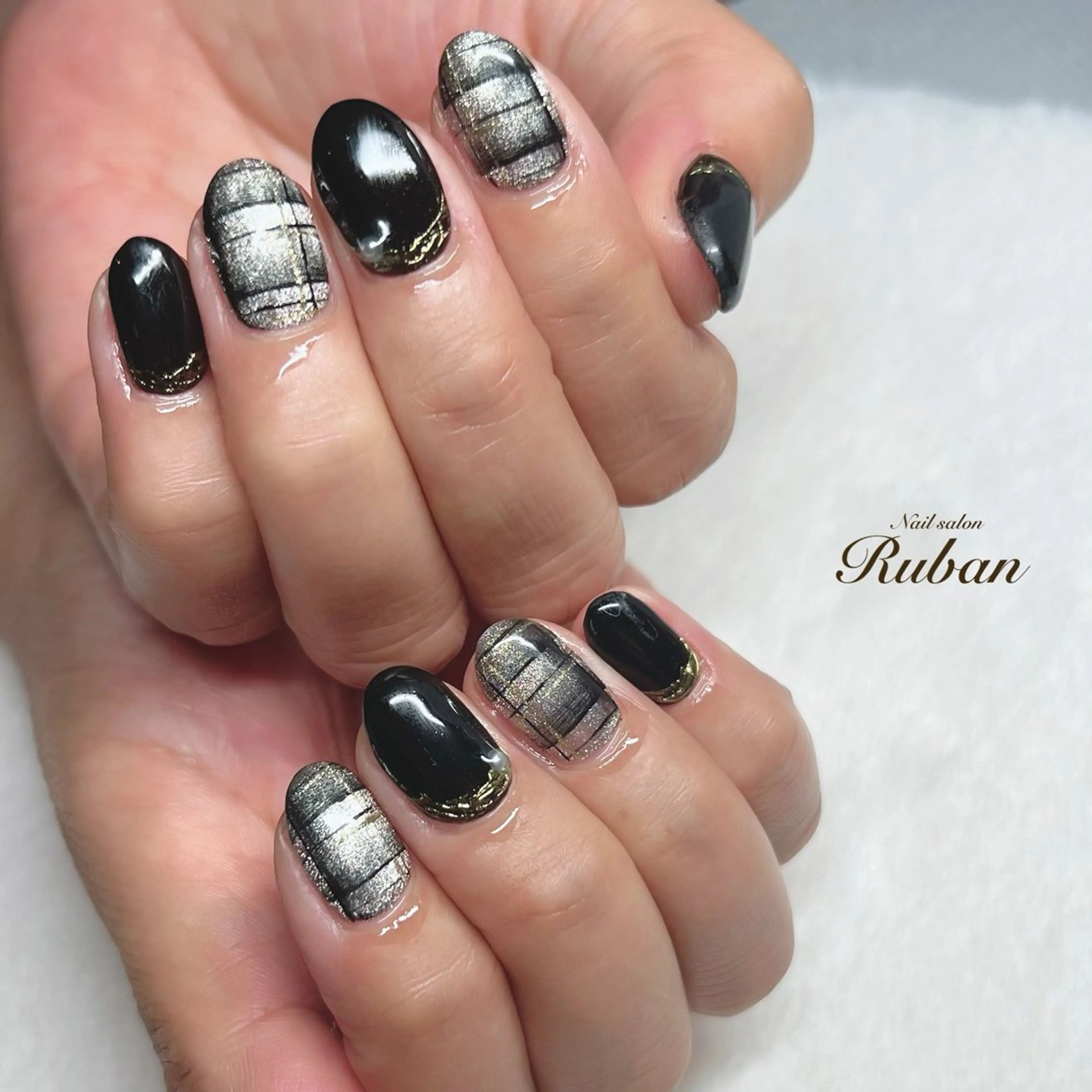 ネイル アートネイル マグネットネイル 持ち込み 冬ネイル クリスマス Nail salon Ruban所属・Nail salon Rubanのネイルデザイン