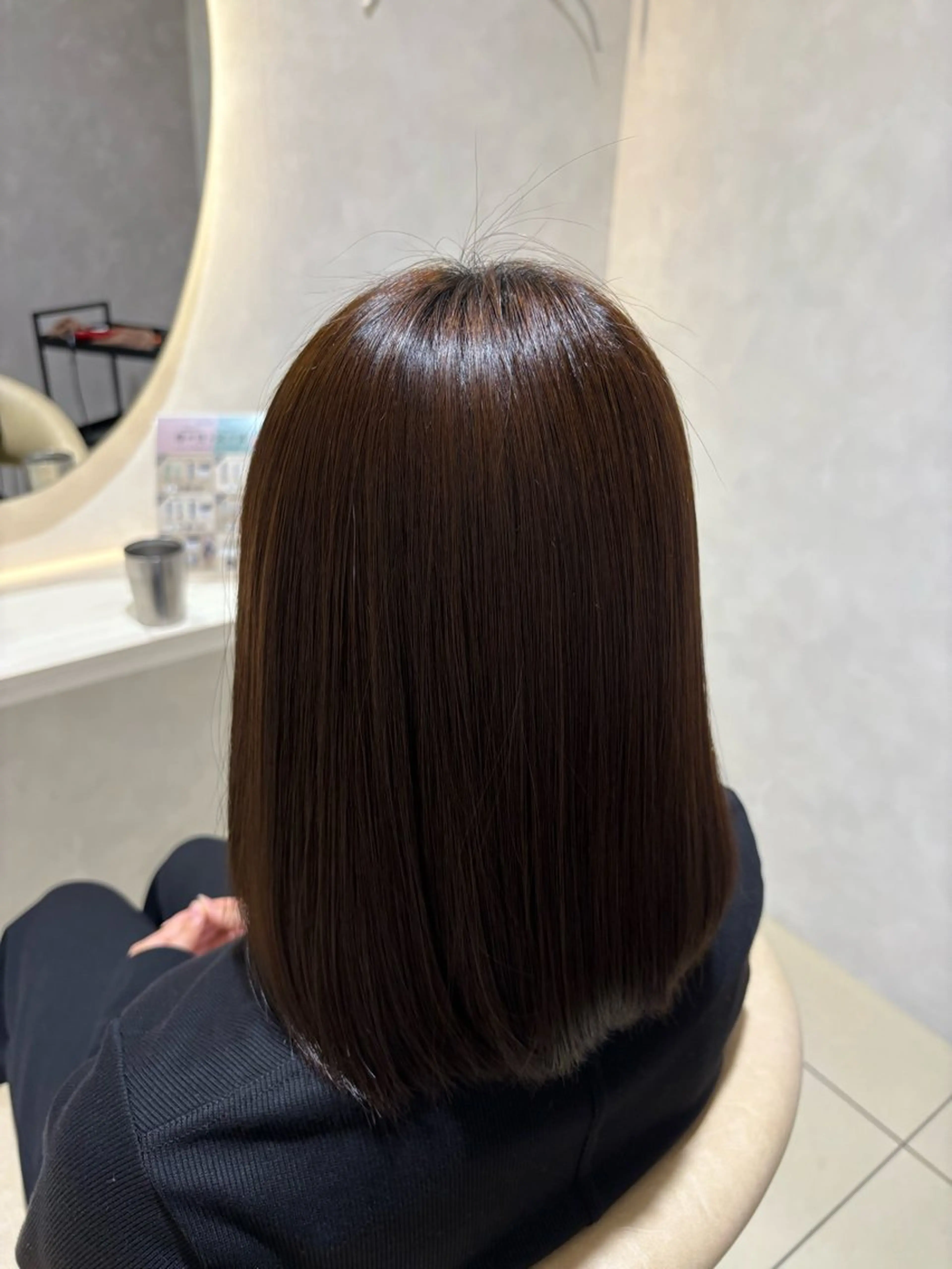 ミディアム 縮毛矯正 笹川 聖奈のヘアスタイル