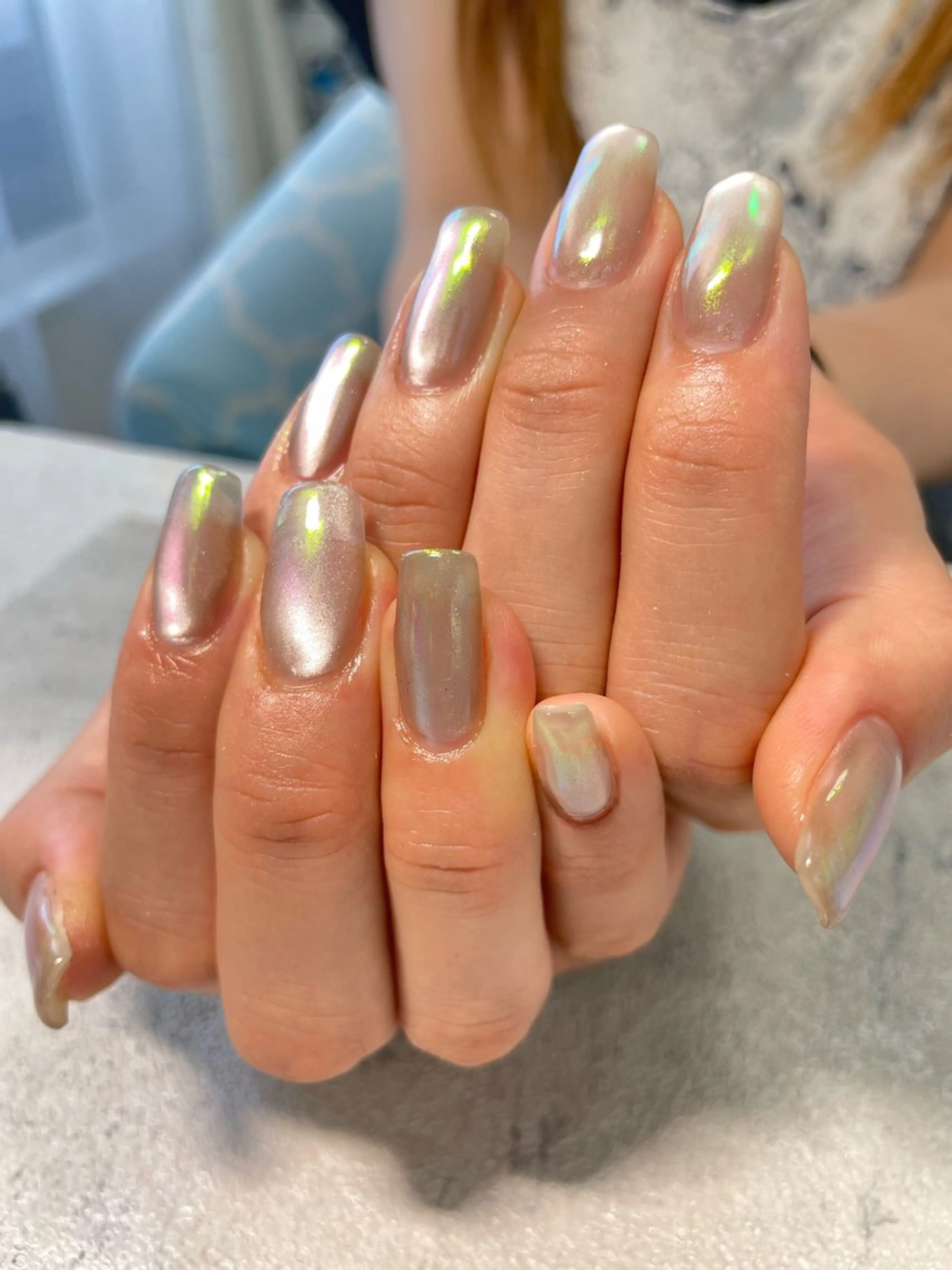 ネイル 氷ネイル・うるうるネイル マグネットネイル はるひな ねいるのネイルデザイン