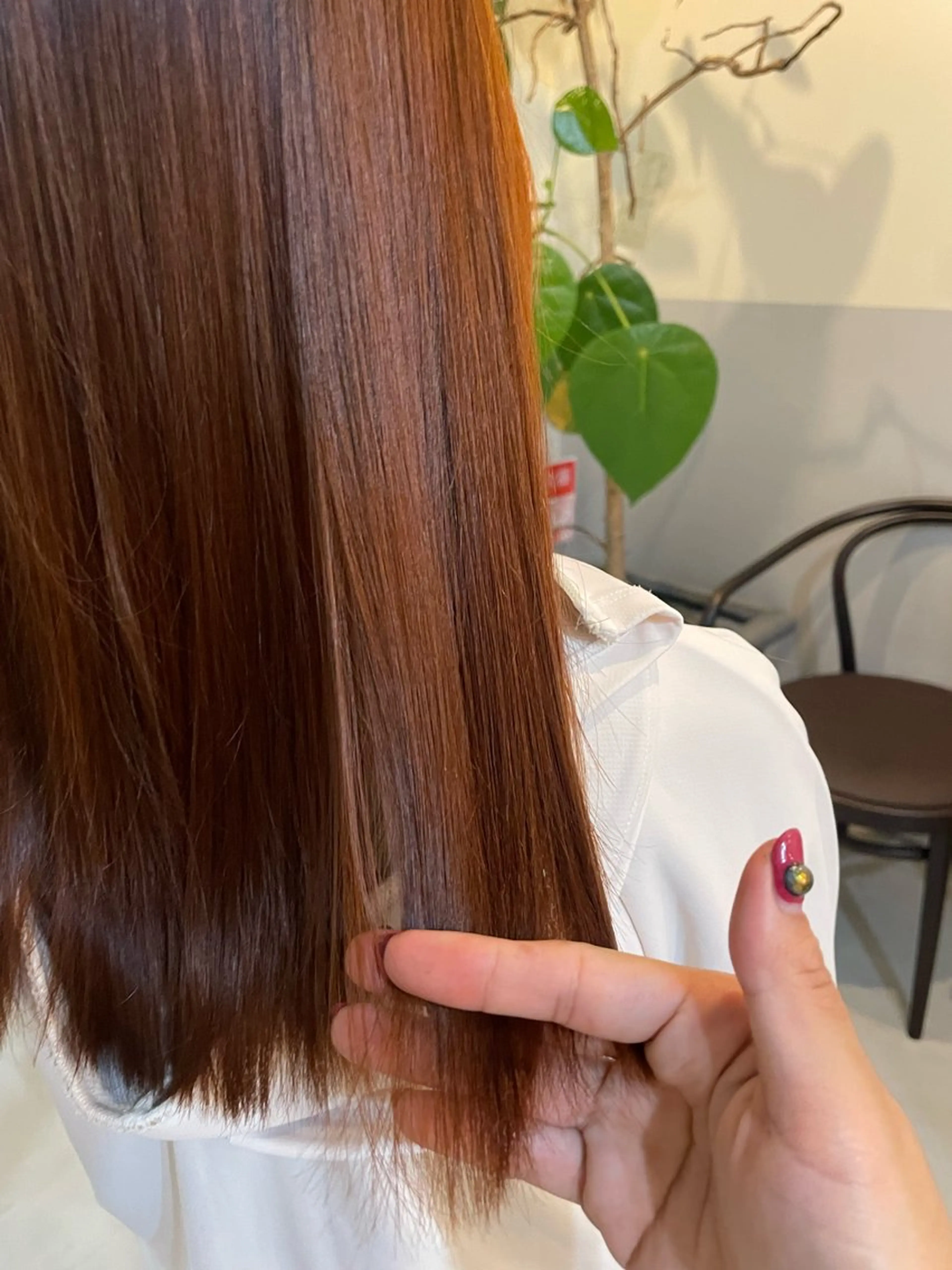 カラー ベージュカラー オレンジ オレンジベージュ basho ノエ.／カットモデルのヘアスタイル