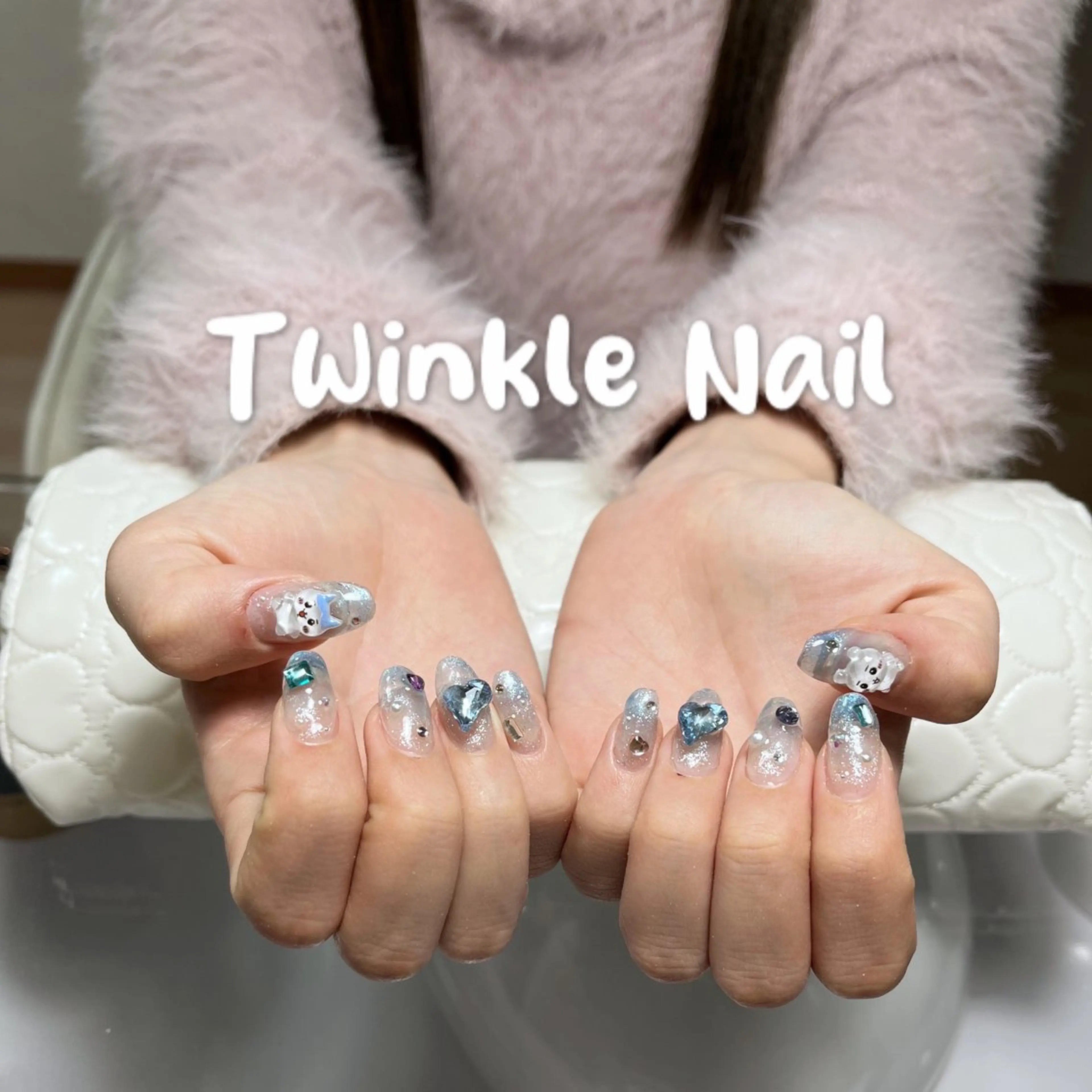ネイル 長さ出し ネイルチップ Twinkle Nail Kuboのネイルデザイン