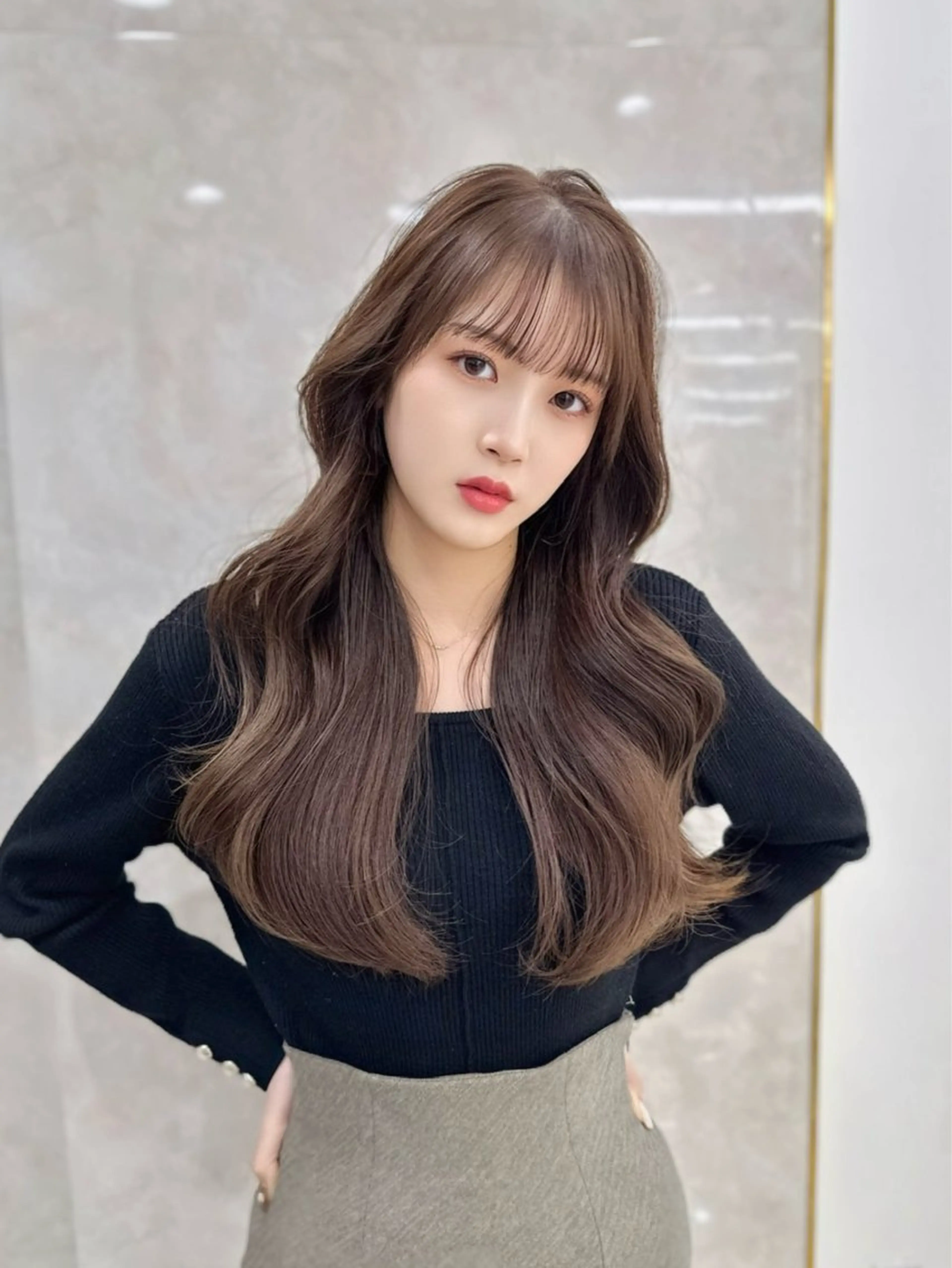 ロング カラー MAEUL luna所属・前髪顔周り/レイヤー 韓国/桔川恒のヘアスタイル