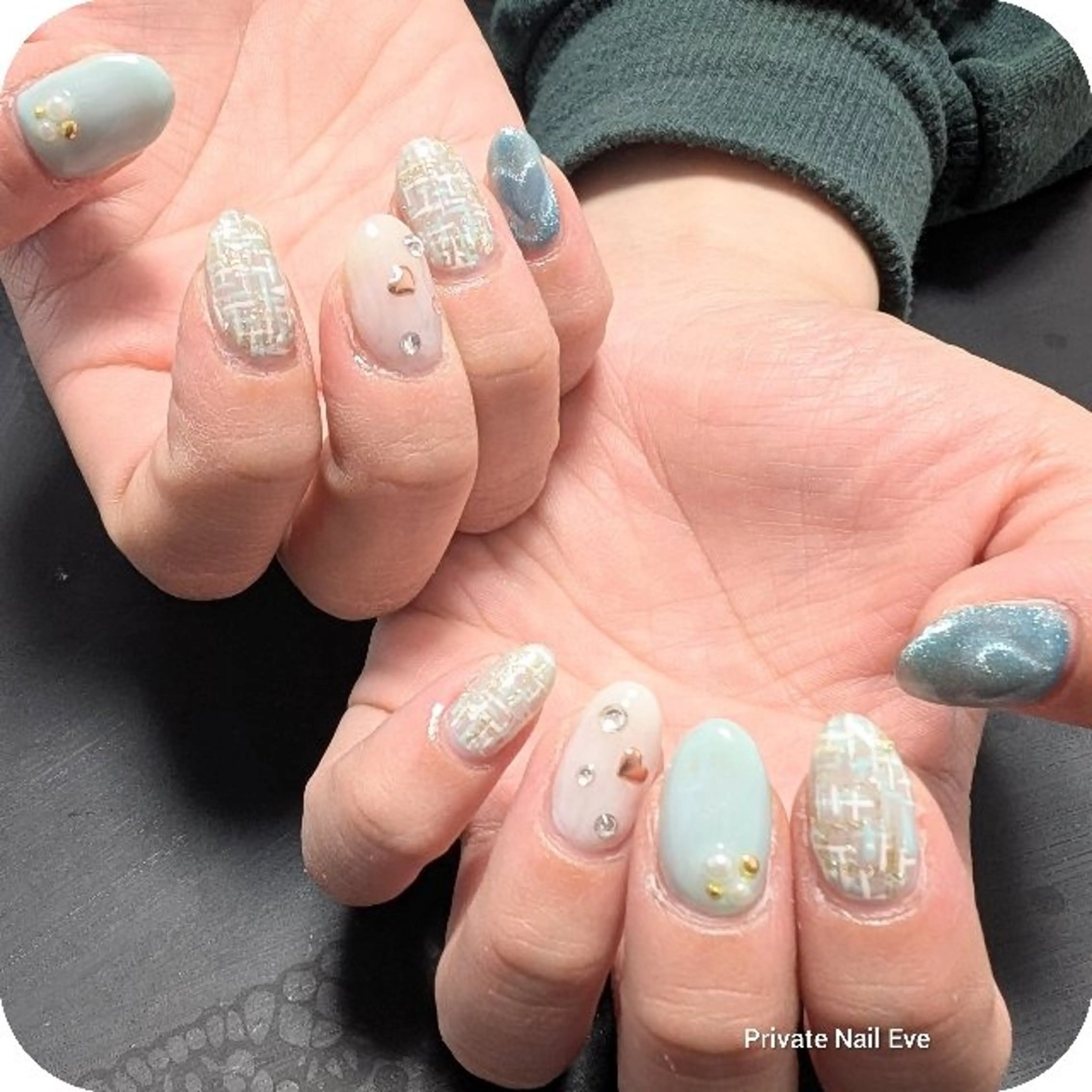 ネイル ツイードネイル ハンドネイル ネイル junkoのネイルデザイン