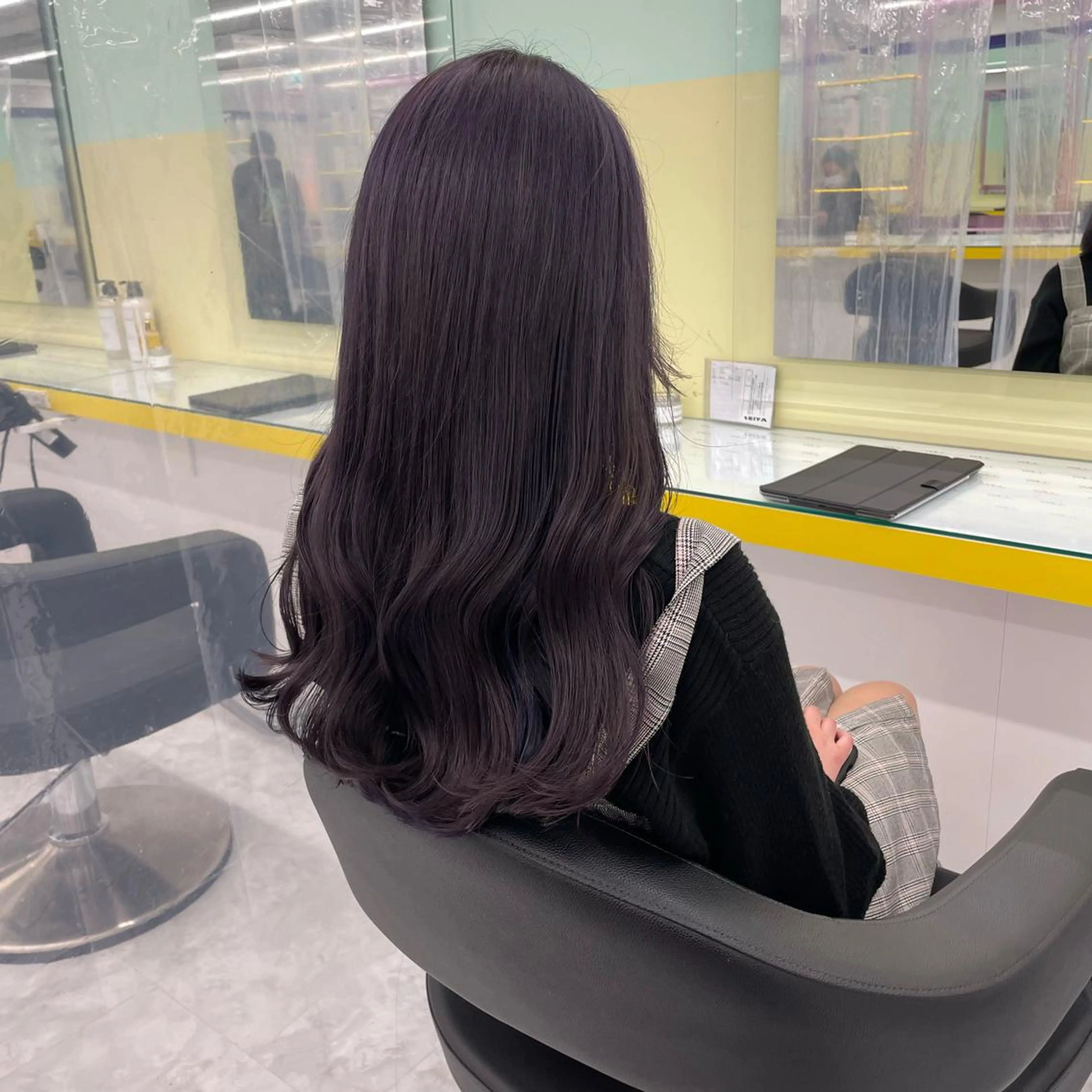 セミロング カラー パーマ ヘアアレンジ メンズ アイブロウ ヘアカラー トリートメント ヘッドスパ ヘアセット 💜寒色特化 門脇誠弥💜のヘアスタイル