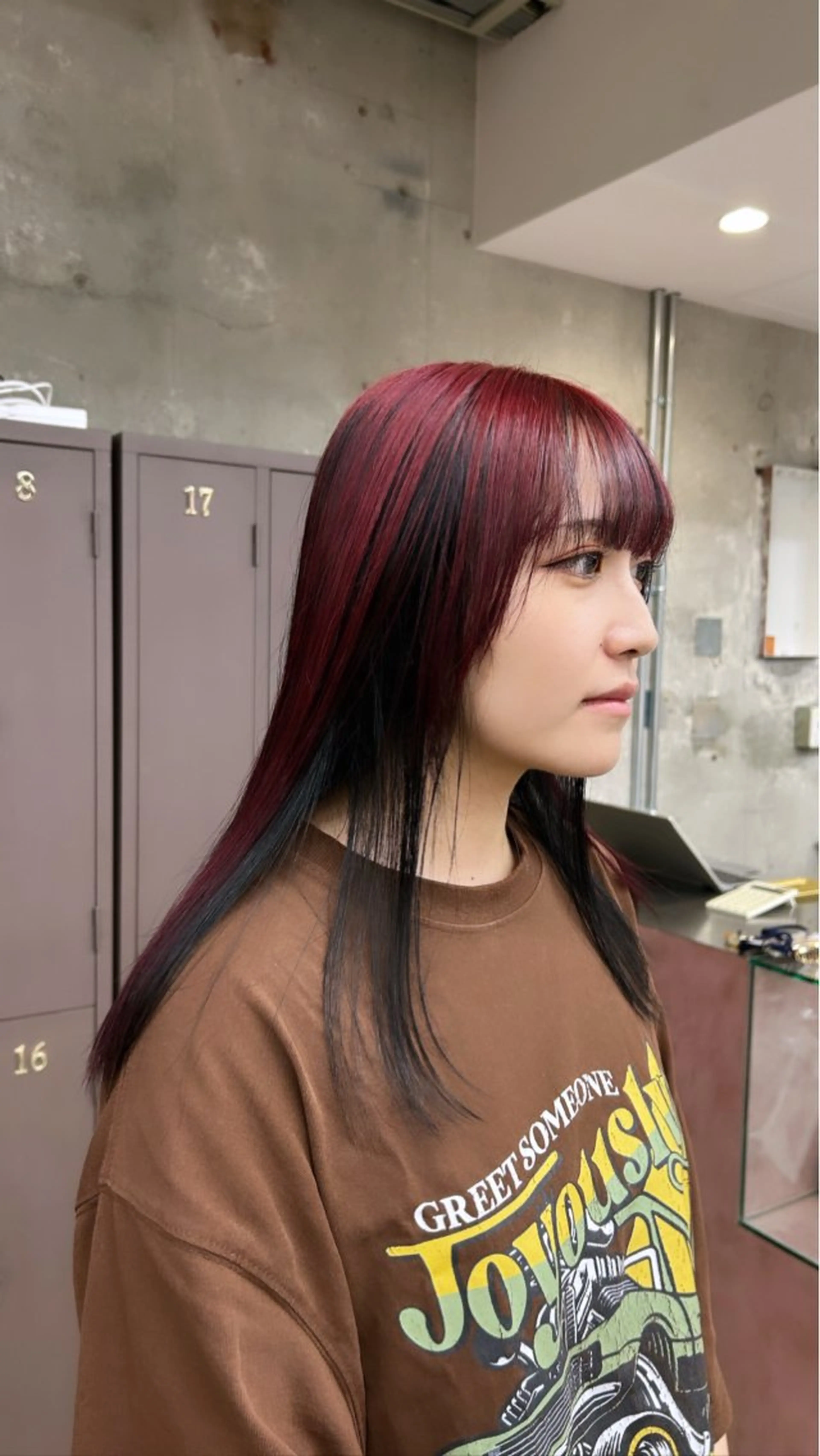 セミロング カラー ブリーチ 透明感カラー デザインカラー ブリーチなしカラー 日韓レイヤー🇰🇷 艶カラー/ナカネのヘアスタイル