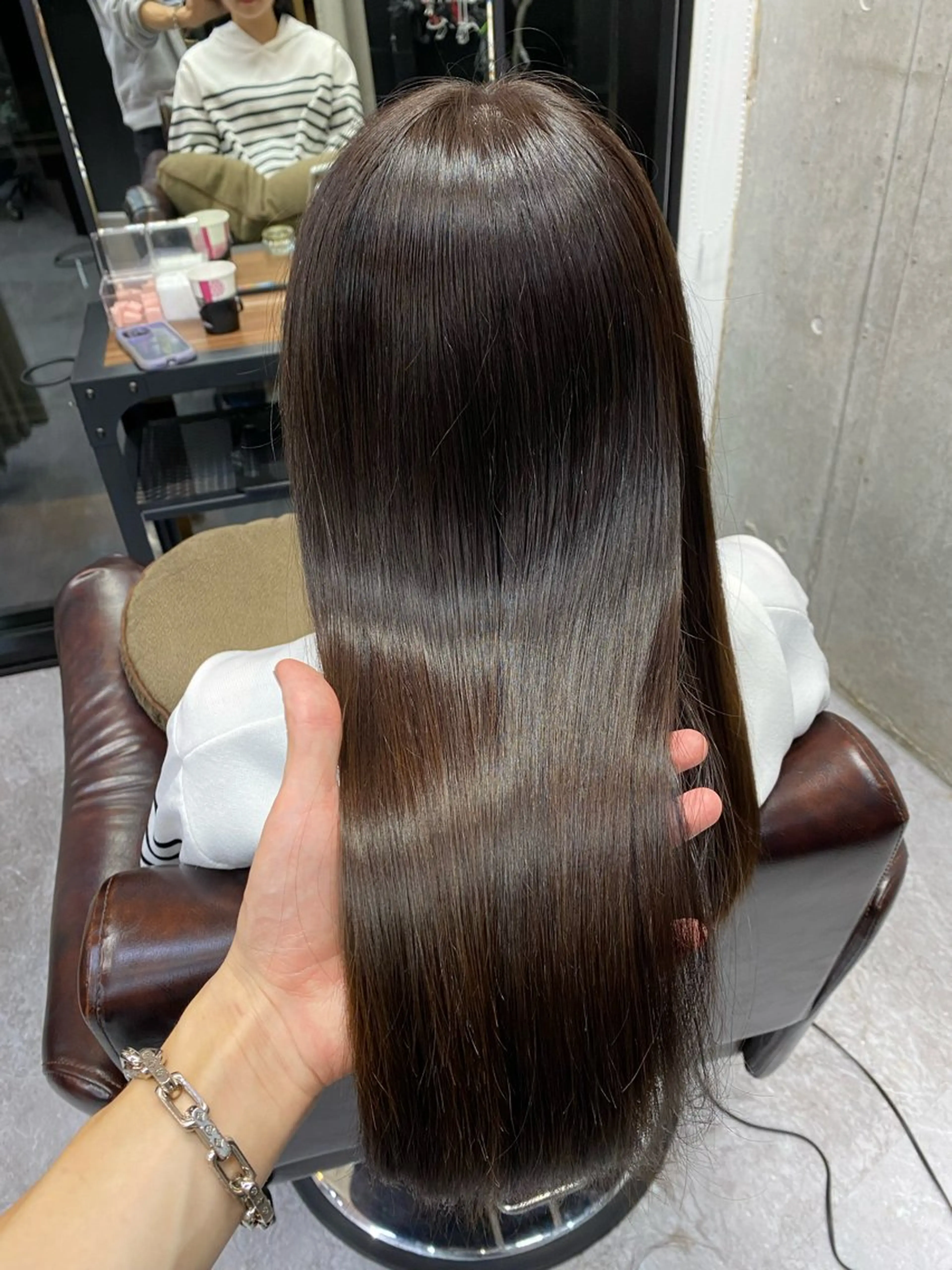 ロング カラー 髪質改善 トリートメント 韓国風/ワンホンヘア 髪質改善/MaCoのヘアスタイル