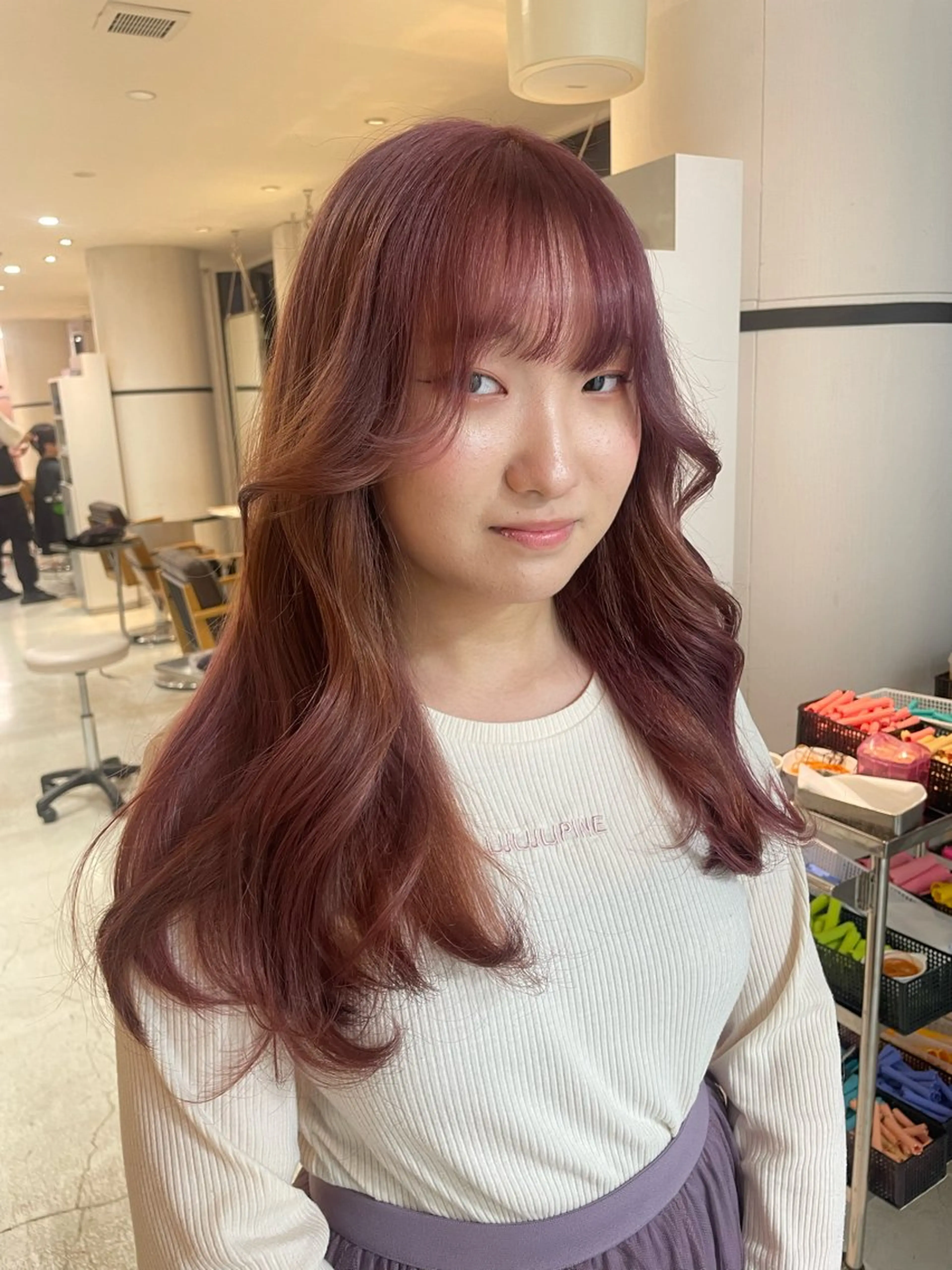 ロング カラー ヘアカラー 艶ハイトーン👑♡ NATSUKIのヘアスタイル
