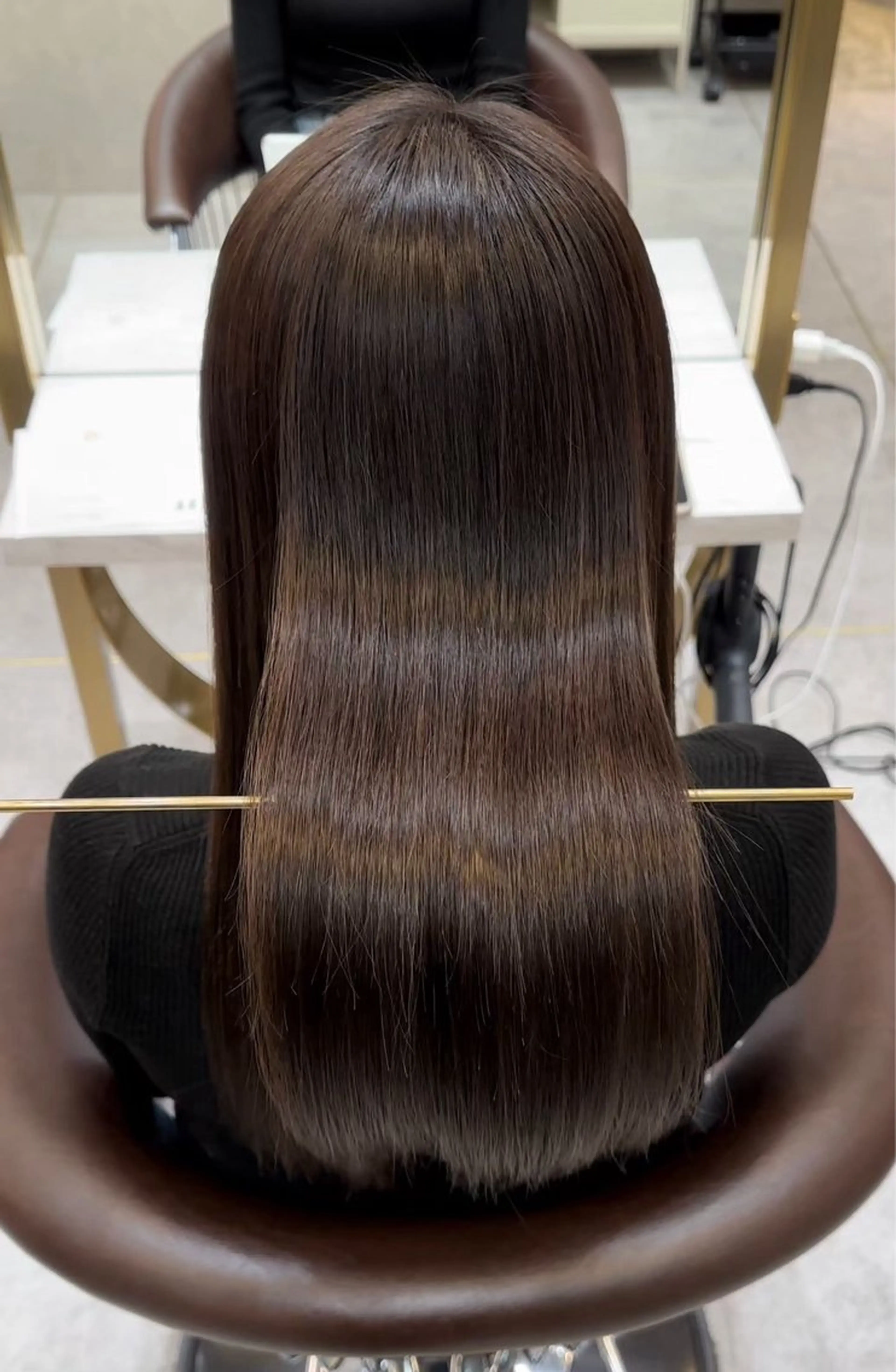 ロング カラー パーマ 髪質改善 レイヤーカット 縮毛矯正 カット ヘアカラー 縮毛矯正 トリートメント 【美髪矯正) 吉村　清志のヘアスタイル
