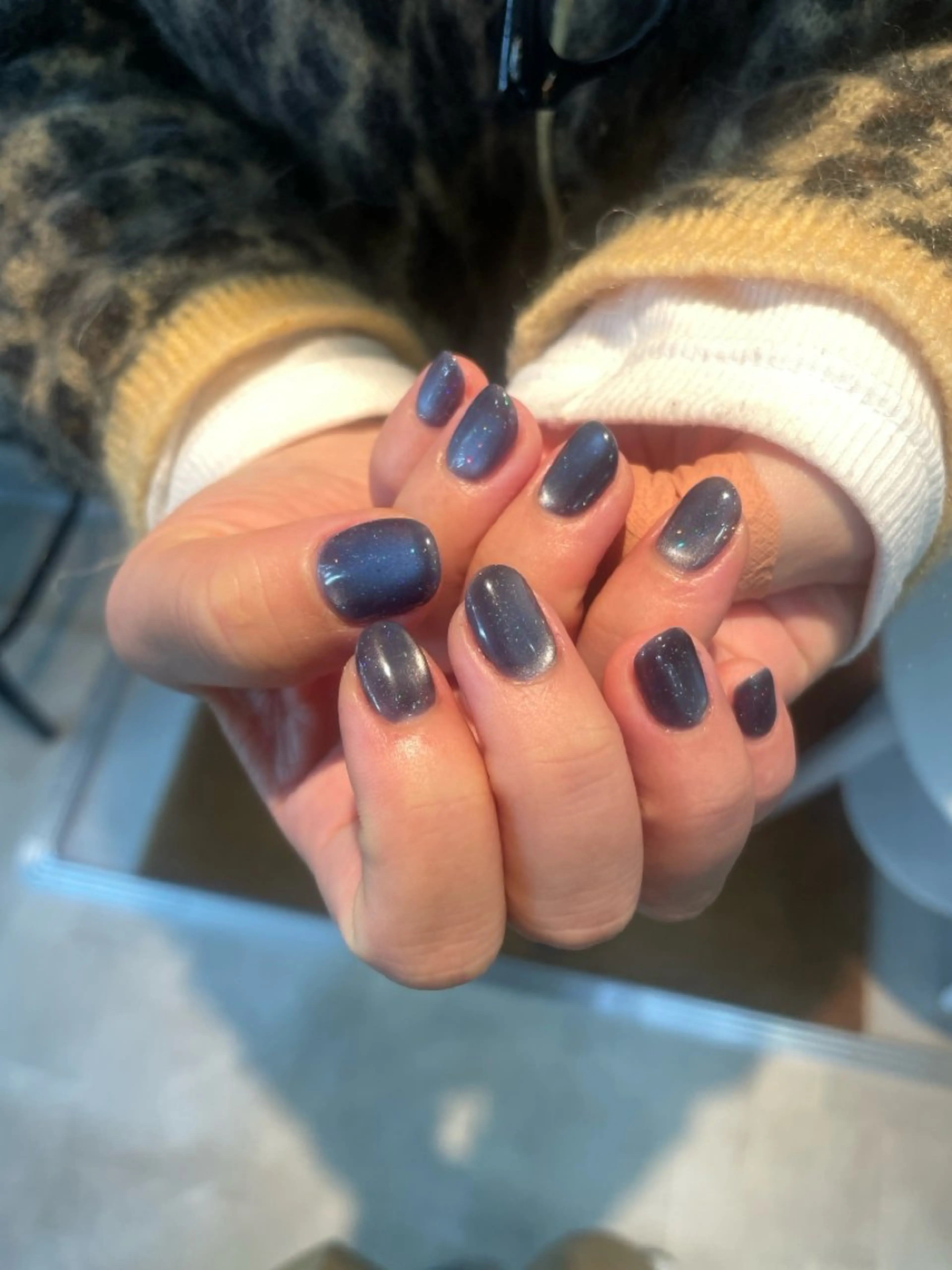 ネイル マグネットネイル ネイビー FREE'S nail三宮のネイルデザイン