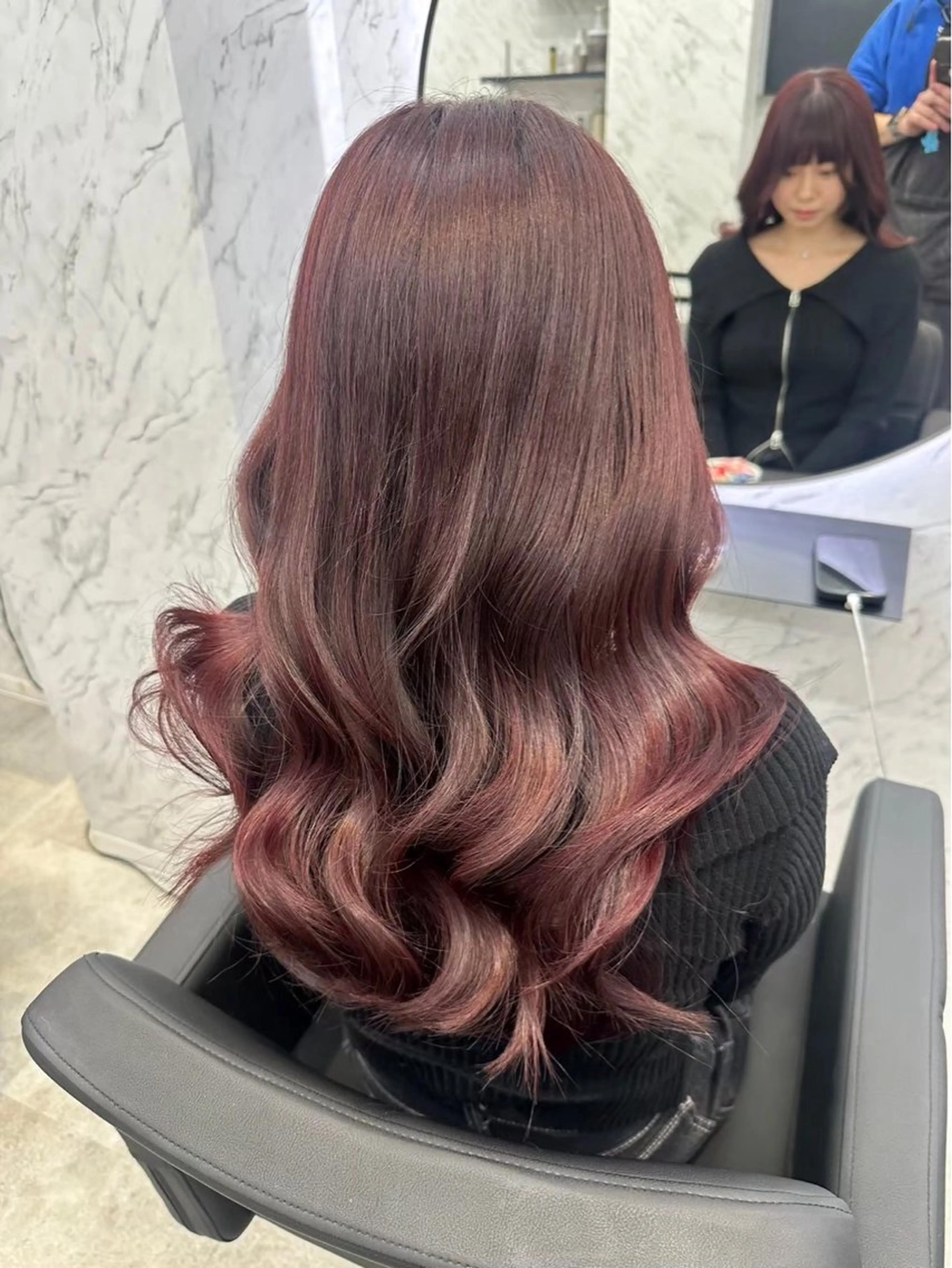 ロング カラー レッドカラー ヘアカラー トリートメント 艶カラー 🇰🇷💎MIUのヘアスタイル