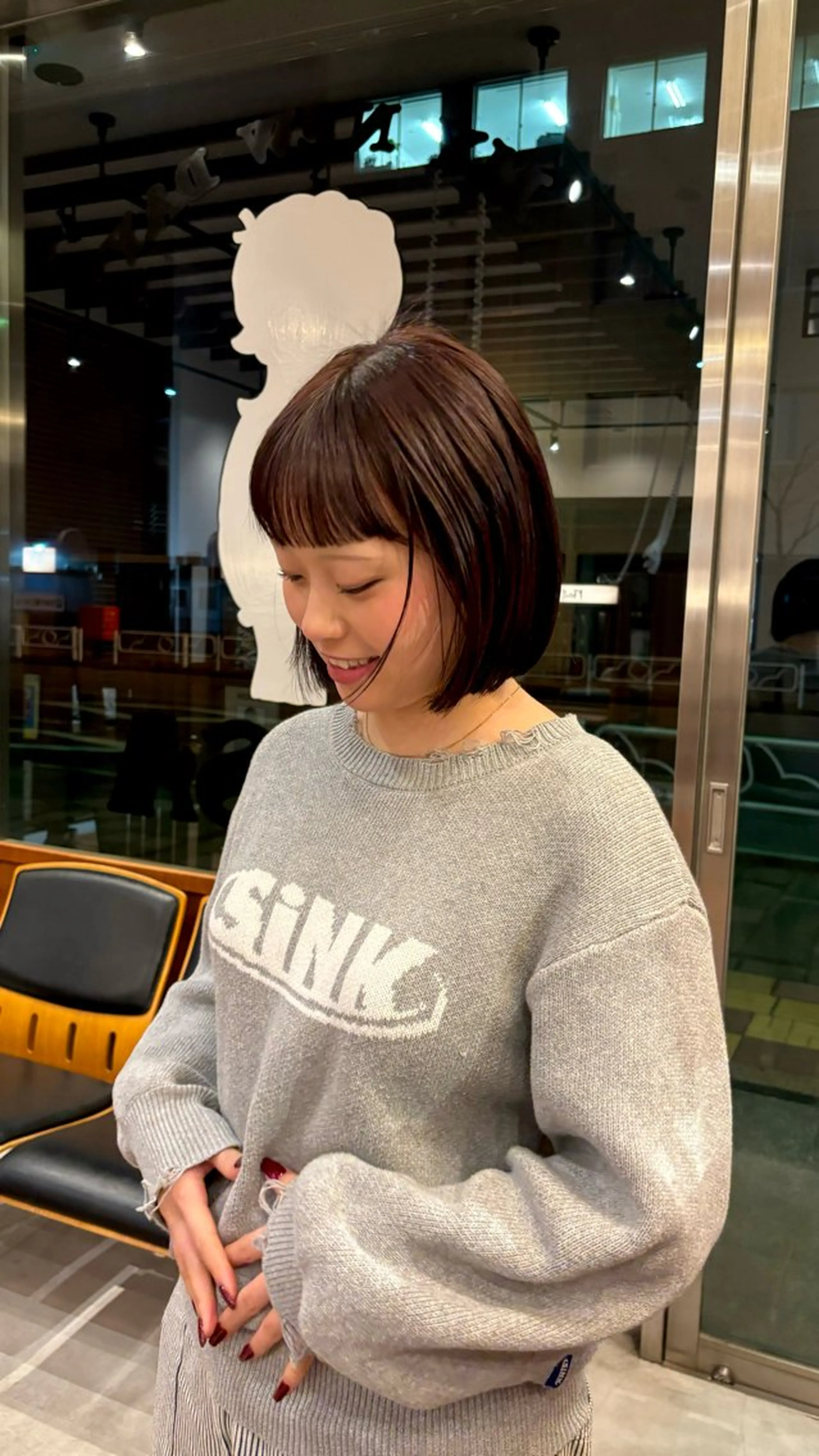 カラー ブラウンカラー ヘアカラー トリートメント SASAnagano 堀内未梨のヘアスタイル