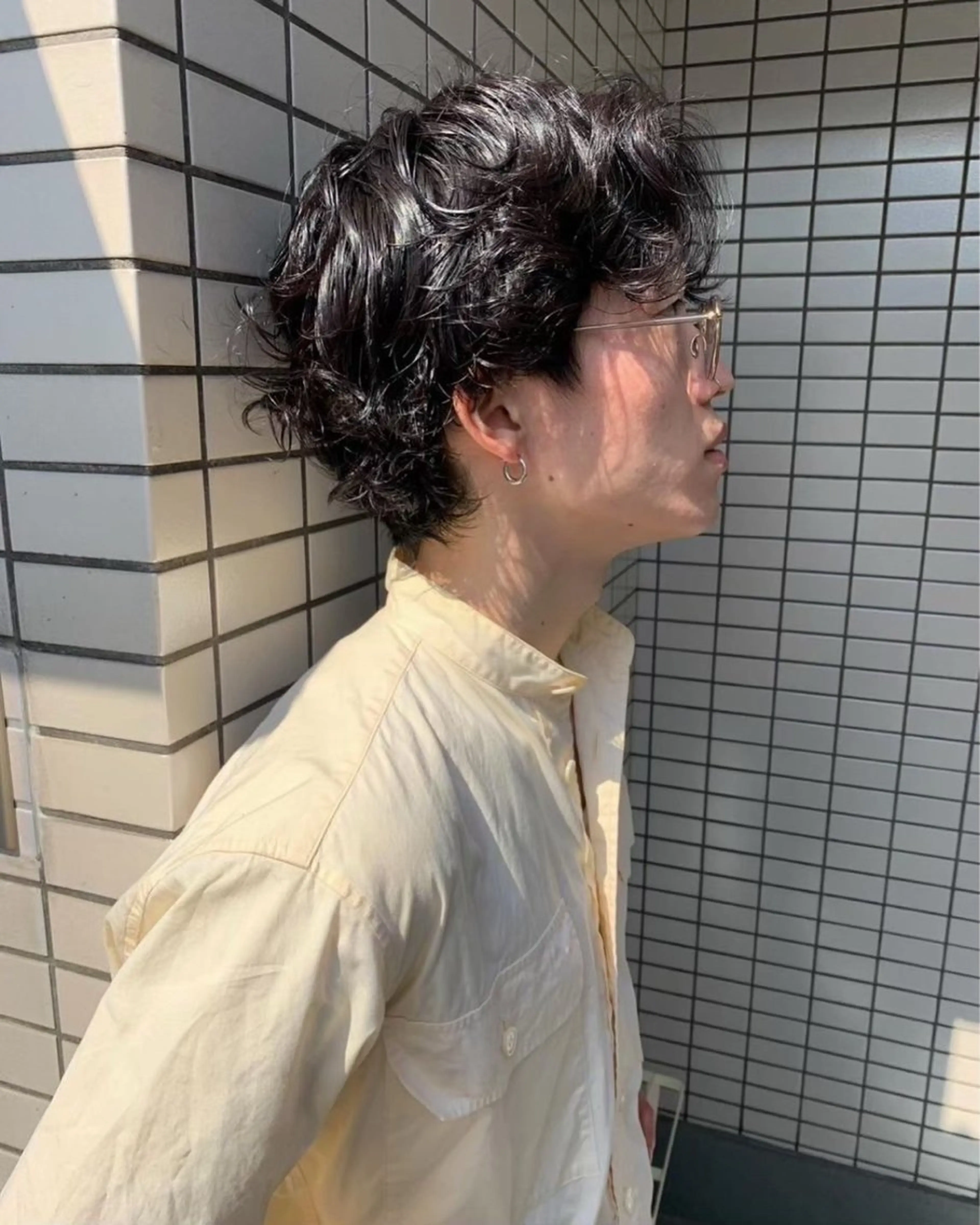 ショート パーマ メンズ 似合わせカット カラー🪿 moeのヘアスタイル