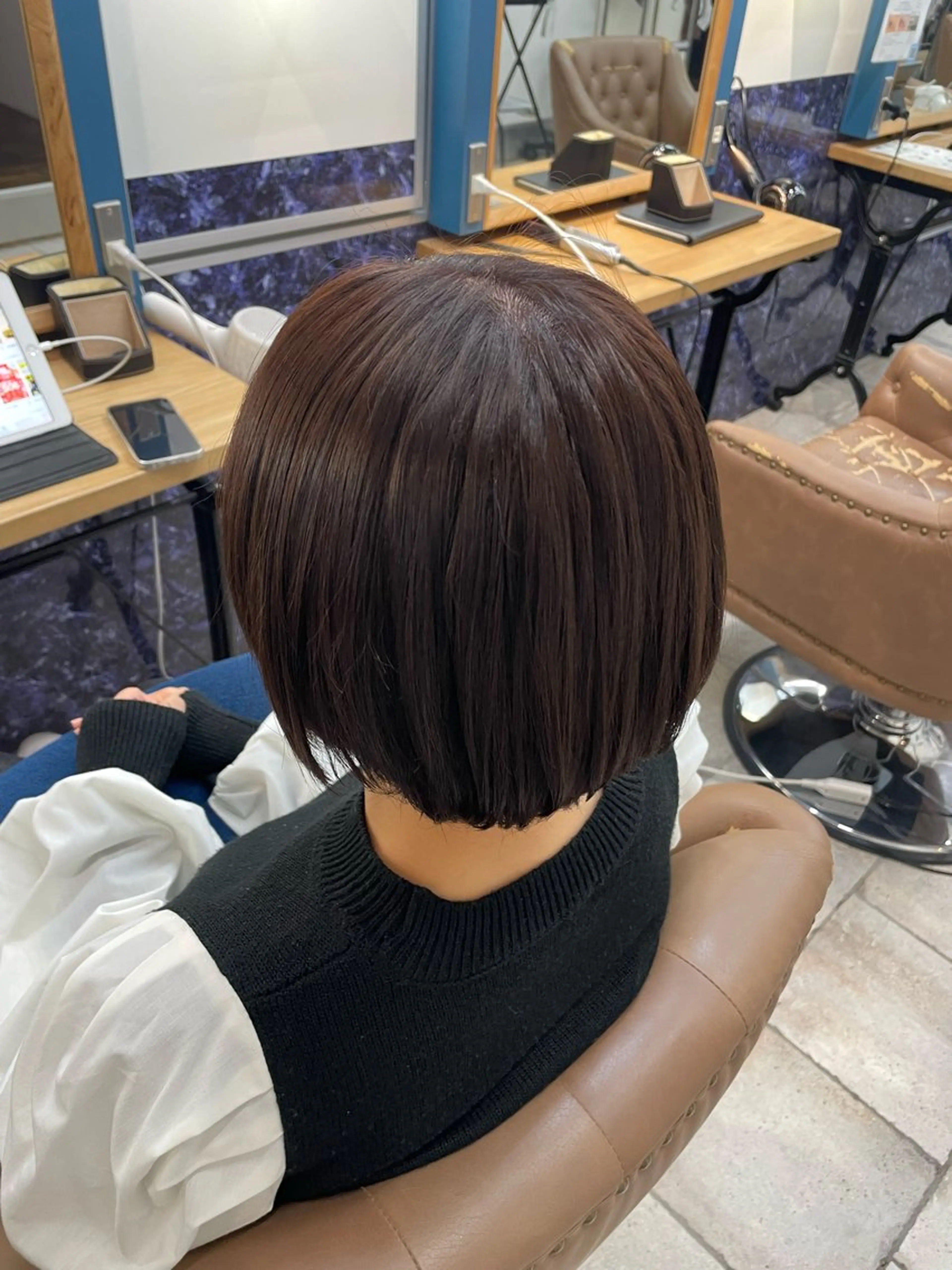 ショート カラー ブラウンカラー ラベンダーカラー ラベンダーブラウン Signhair所属・🍒新家 さくら🍒のヘアスタイル