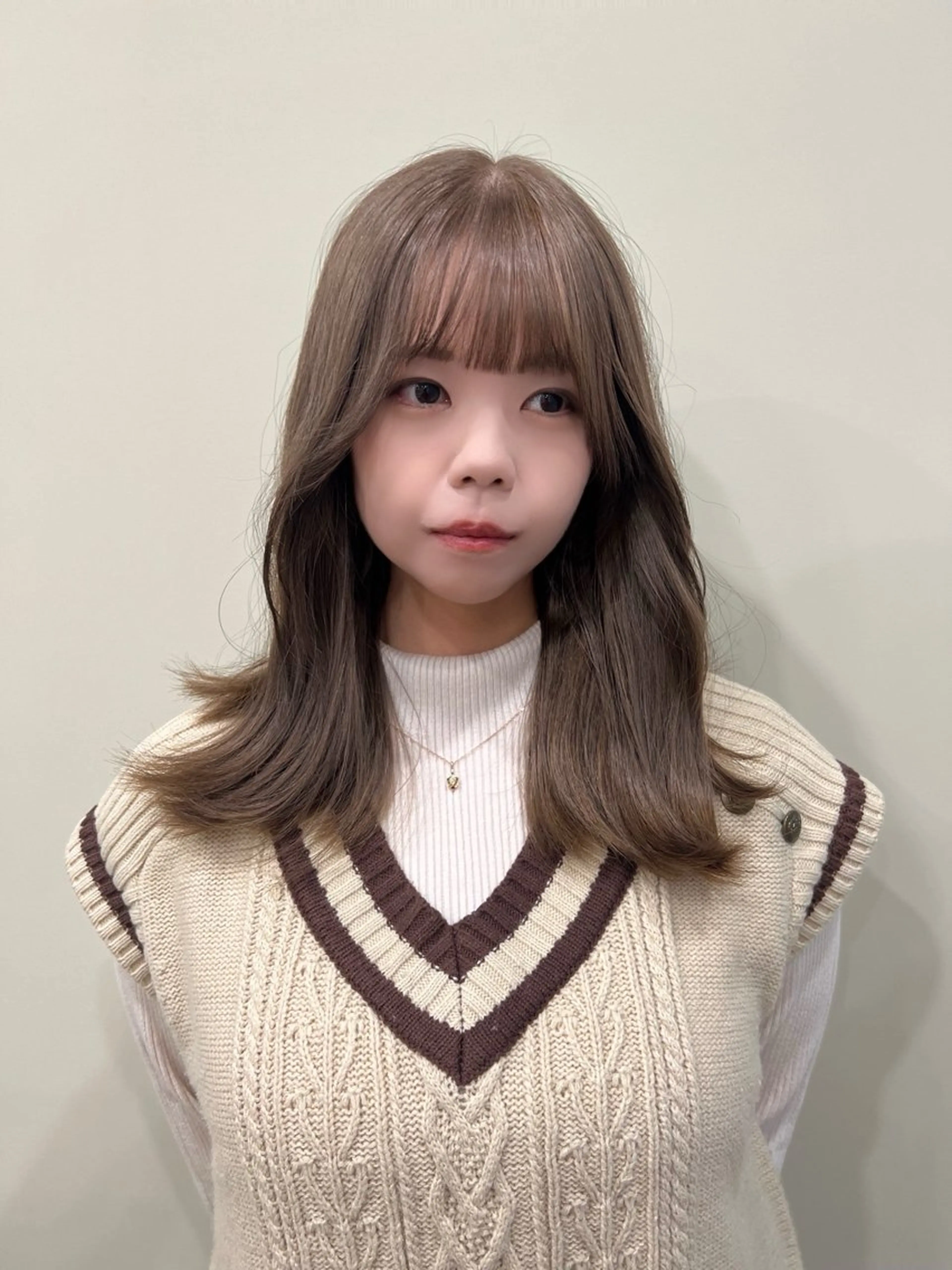 セミロング カラー カット ヘアカラー tomu/天神大名/ ブリーチなし艶カラーのヘアスタイル