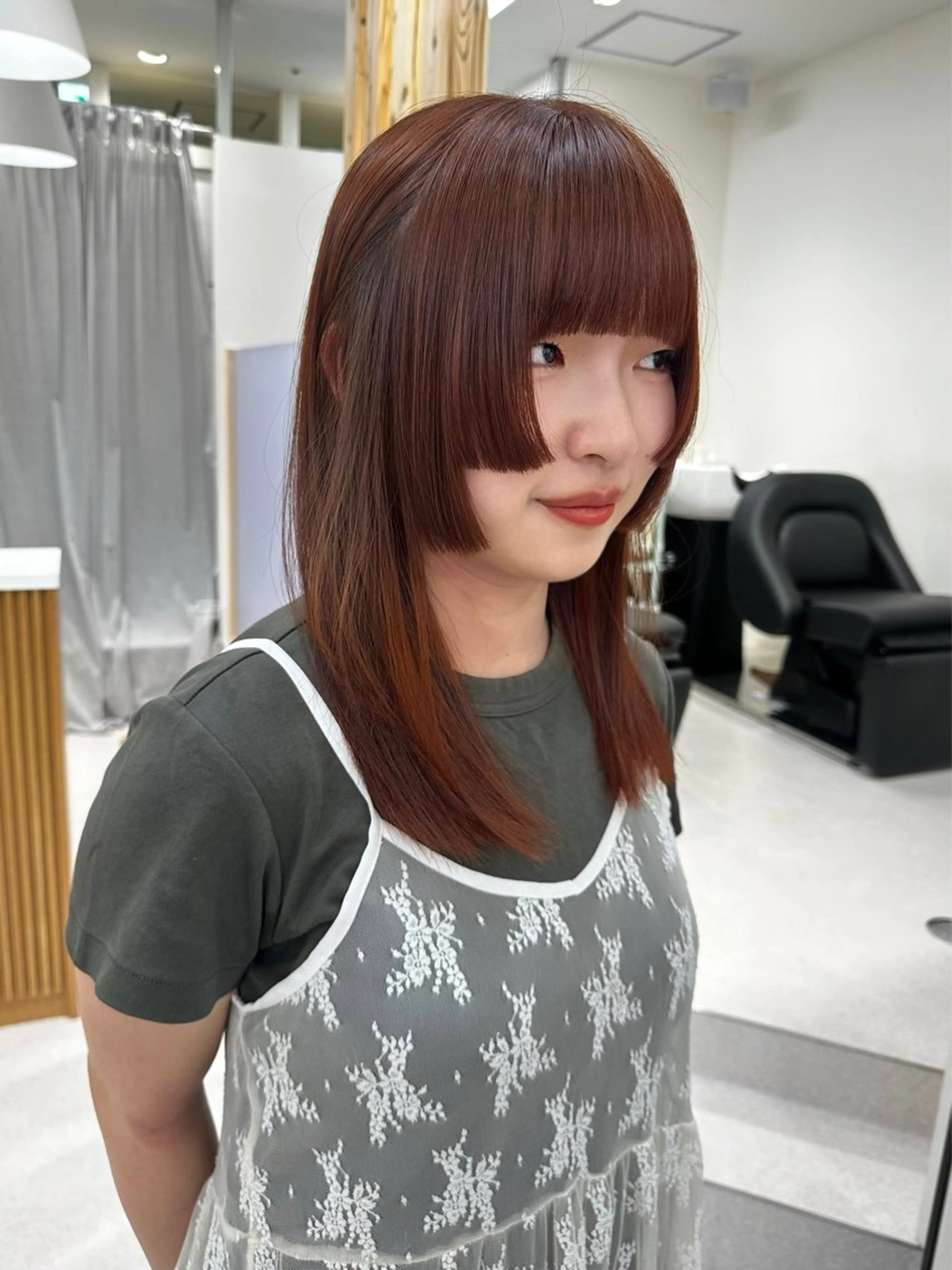 セミロング カラー カット ヘアカラー トリートメント 🪭risa 暖色/レイヤー🪭のヘアスタイル