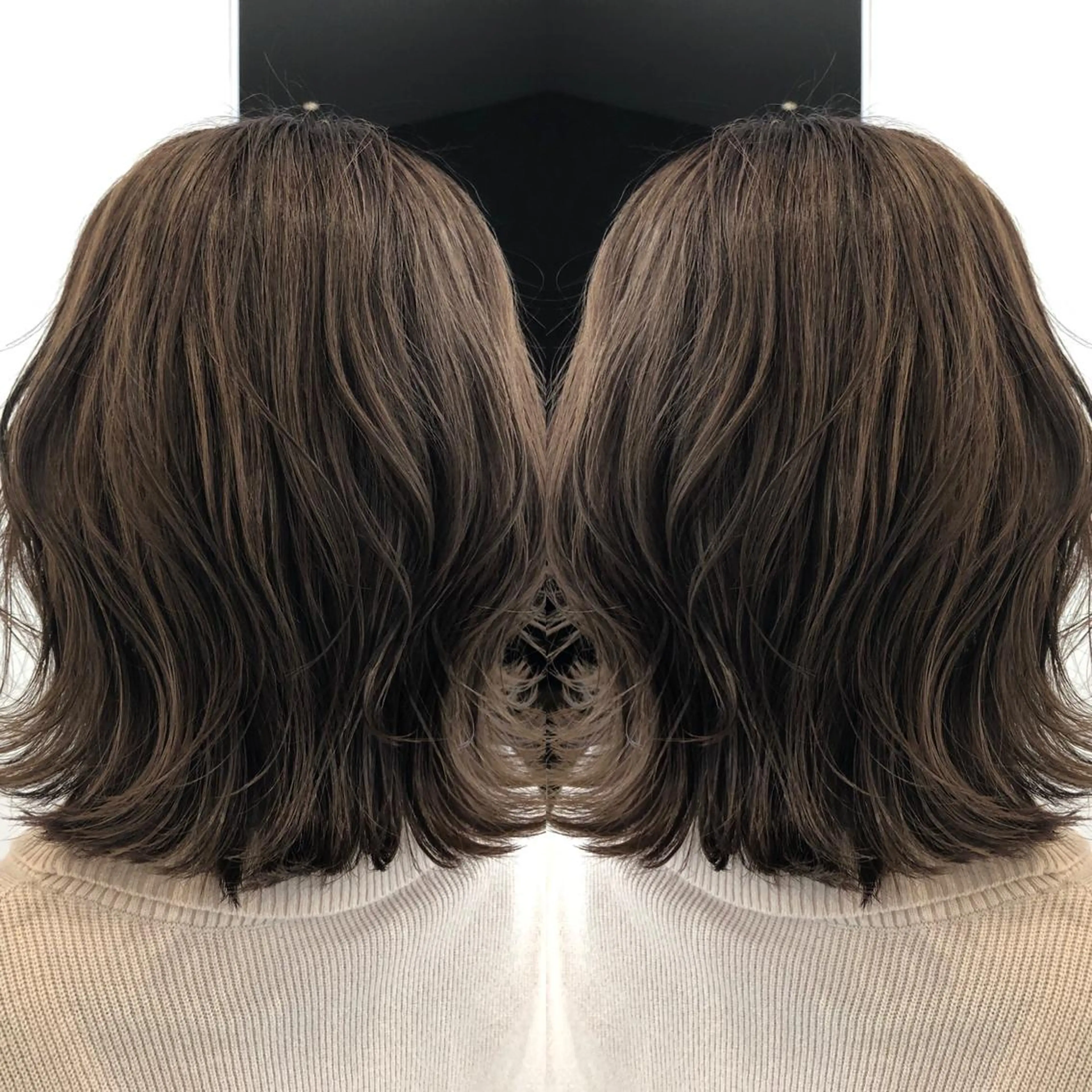 ミディアム カラー 外ハネヘア 天野 涼のヘアスタイル