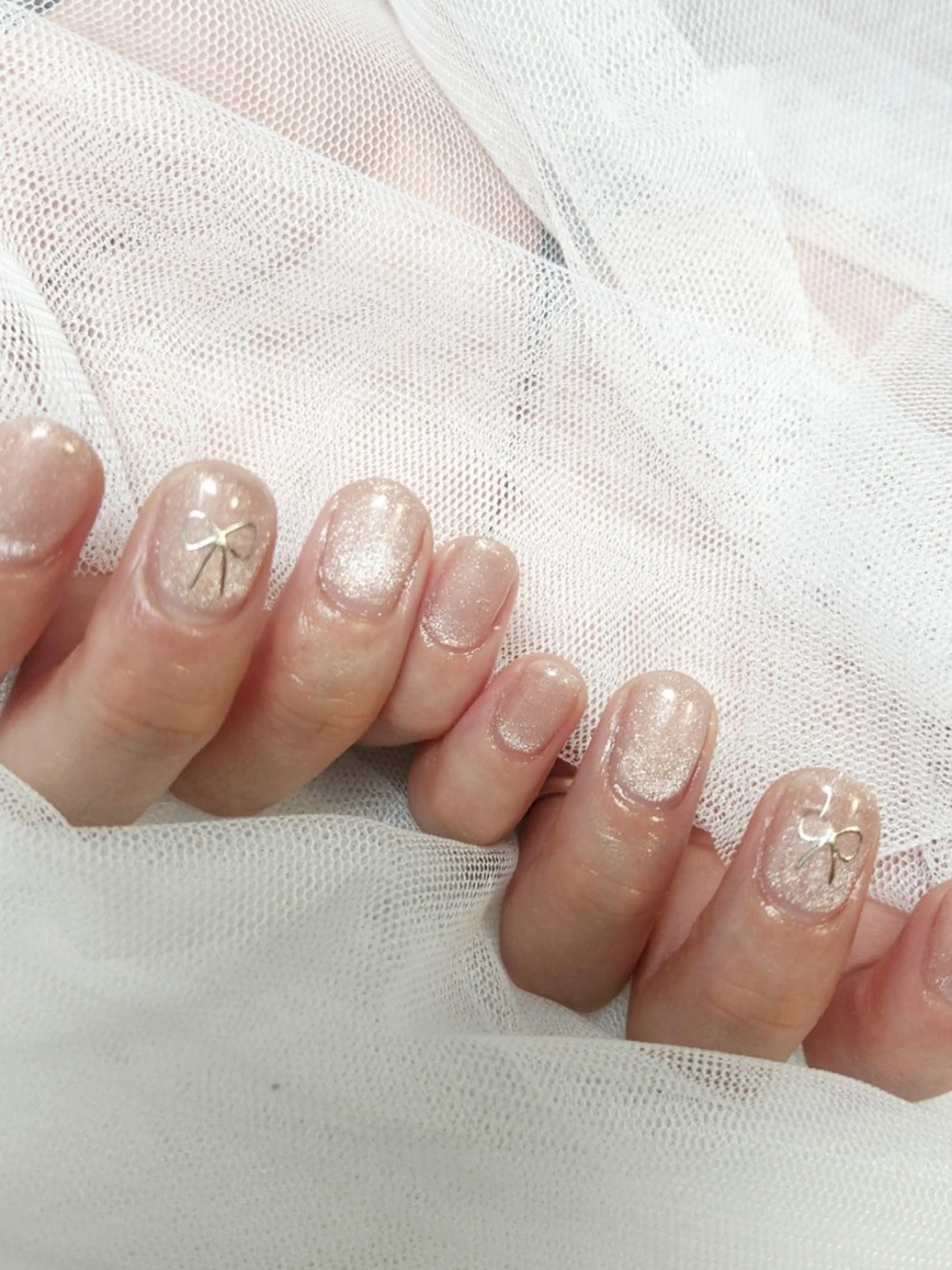 ネイル ジェルネイル ガーリー キラキラネイル 韓国ネイル マグネットネイル Nailroom3  古屋明美のネイルデザイン