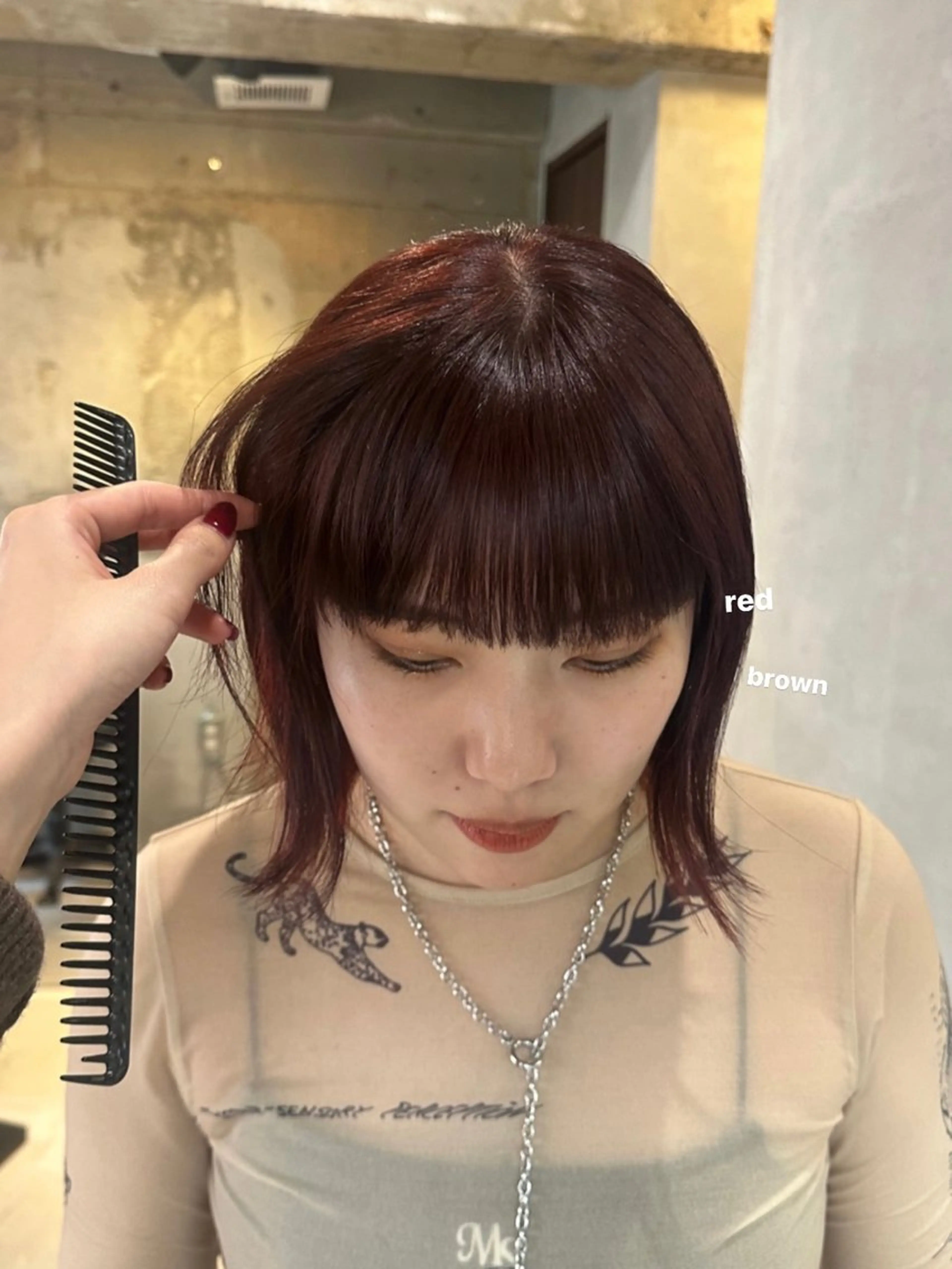 ショート カラー ヘアカラー トリートメント 暖色/レイヤーカット 🌙オノユリカのヘアスタイル