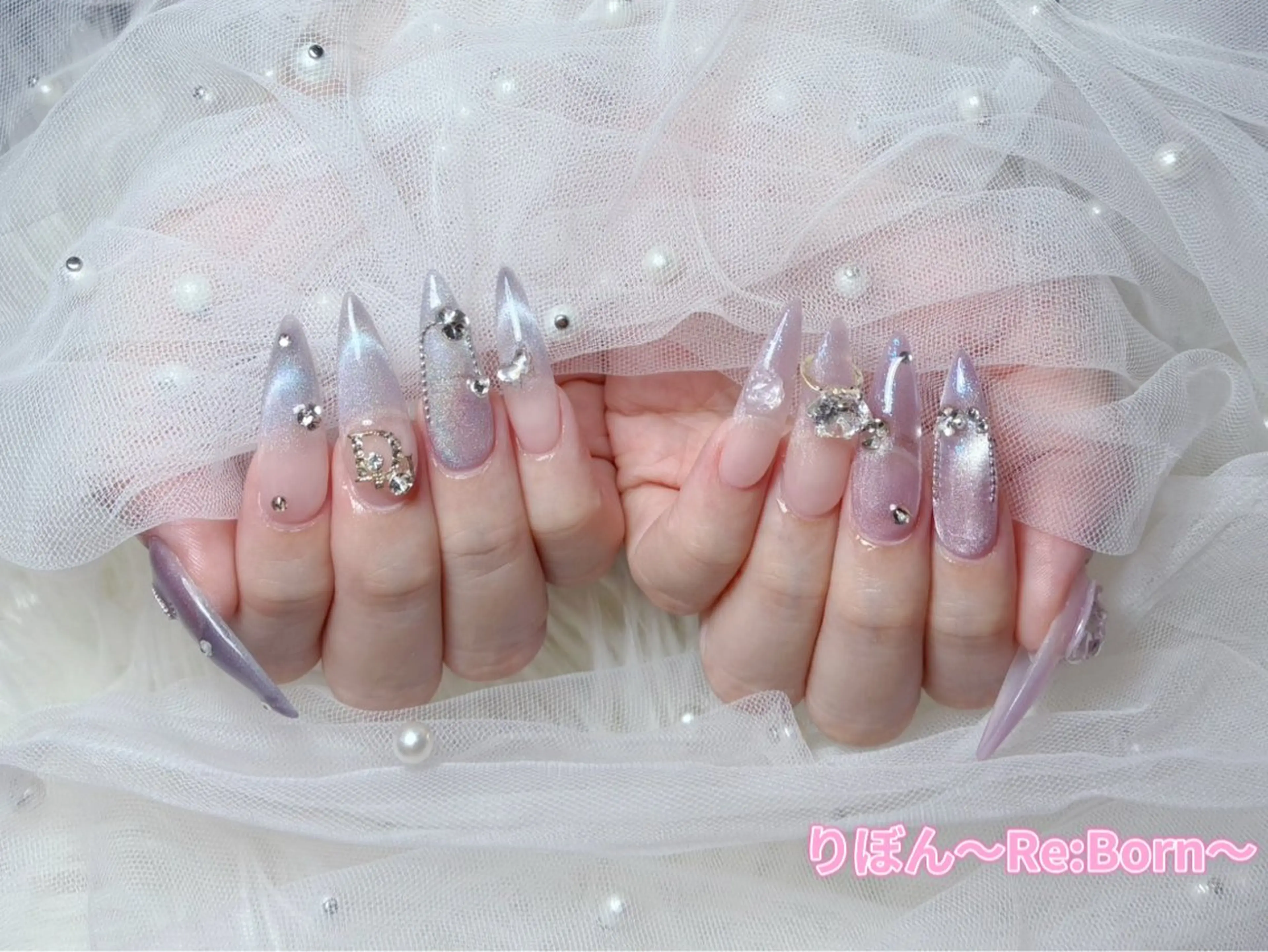 ロング りぼん Re:Bonrのネイルデザイン