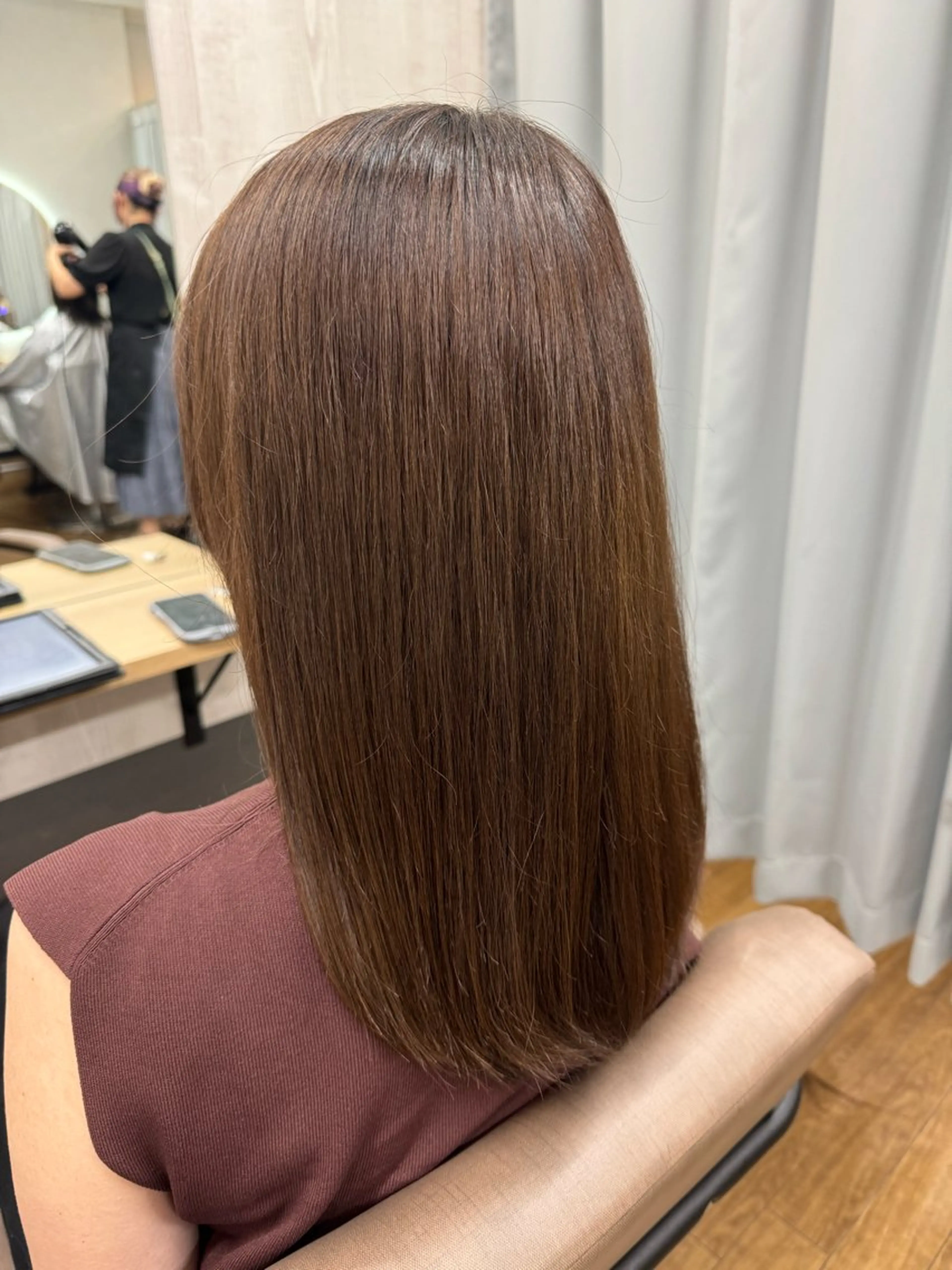 セミロング カラー アッシュ パープルカラー パープルアッシュ カット ヘアカラー TELA HAIR 稲毛店　千尋のヘアスタイル