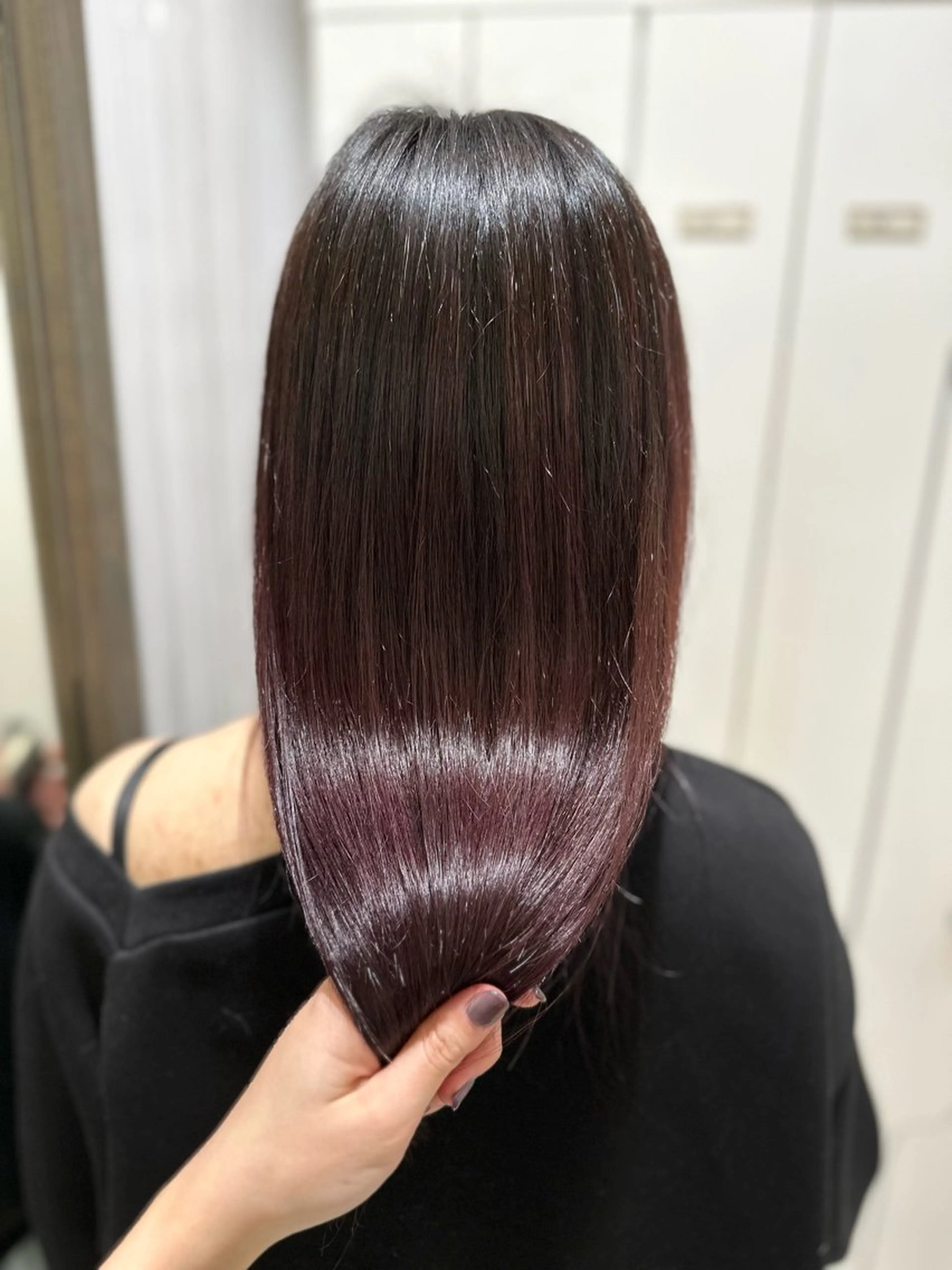 セミロング カラー イルミナカラー ラベンダーカラー ピンクカラー ピンクラベンダー カット ヘアカラー ハイトーン/艶カラー /透明感カラー/みなのヘアスタイル