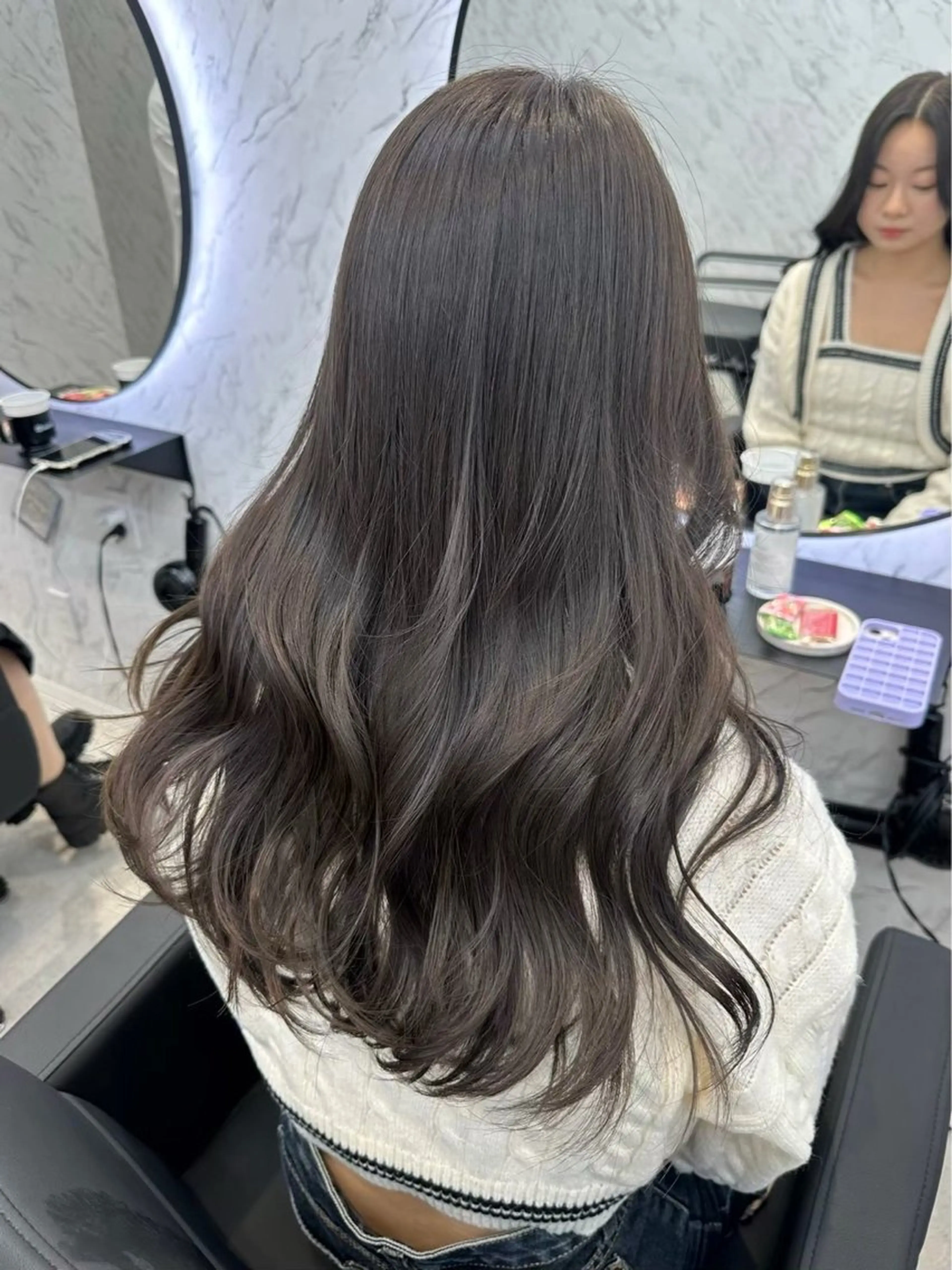 ロング カラー ブラウンカラー ヘアカラー トリートメント 艶カラー 🇰🇷💎MIUのヘアスタイル