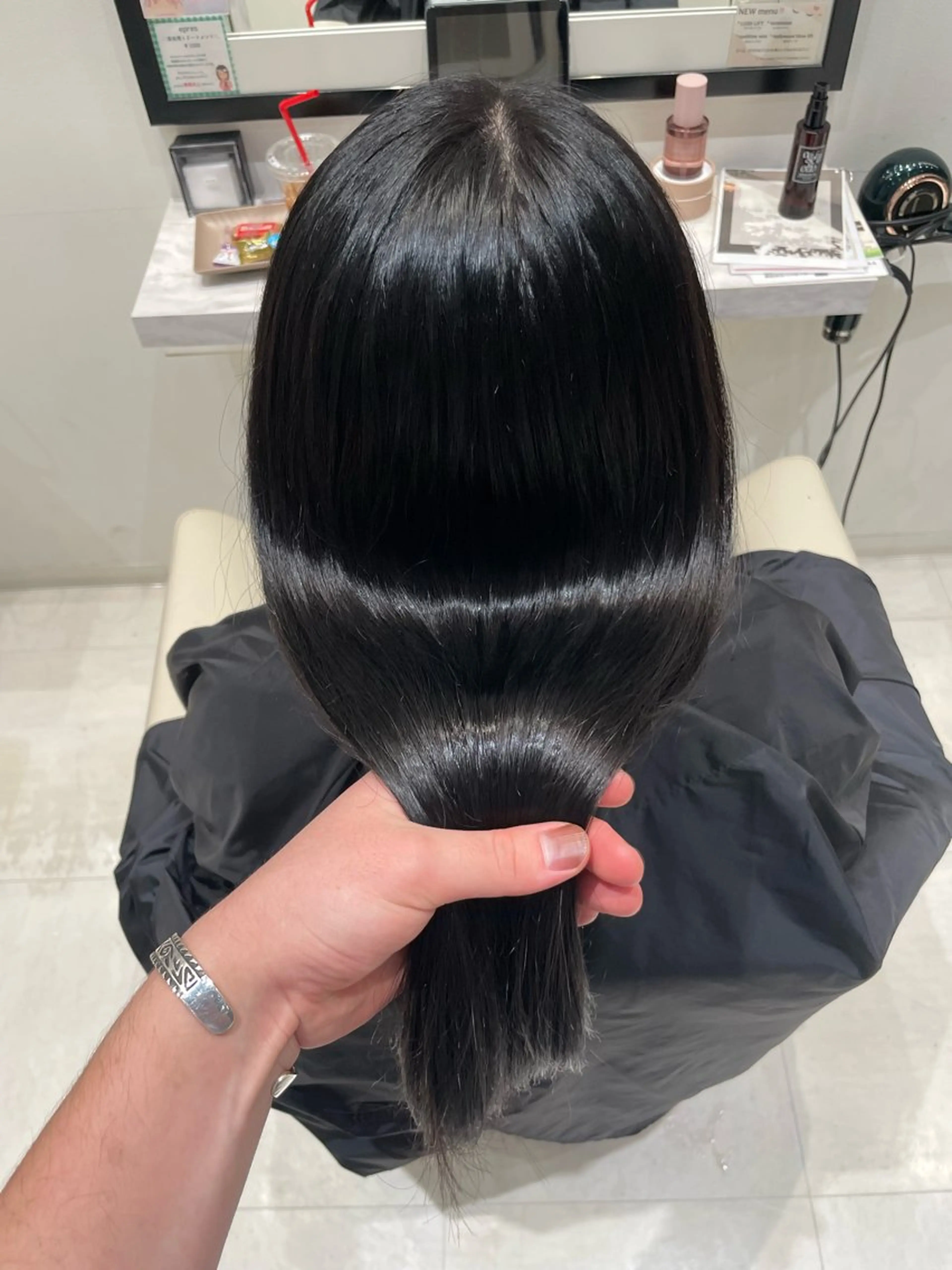 ロング カラー グレージュ カット ヘアカラー トリートメント k-two✨たき艶感 カラー／美髪矯正のヘアスタイル