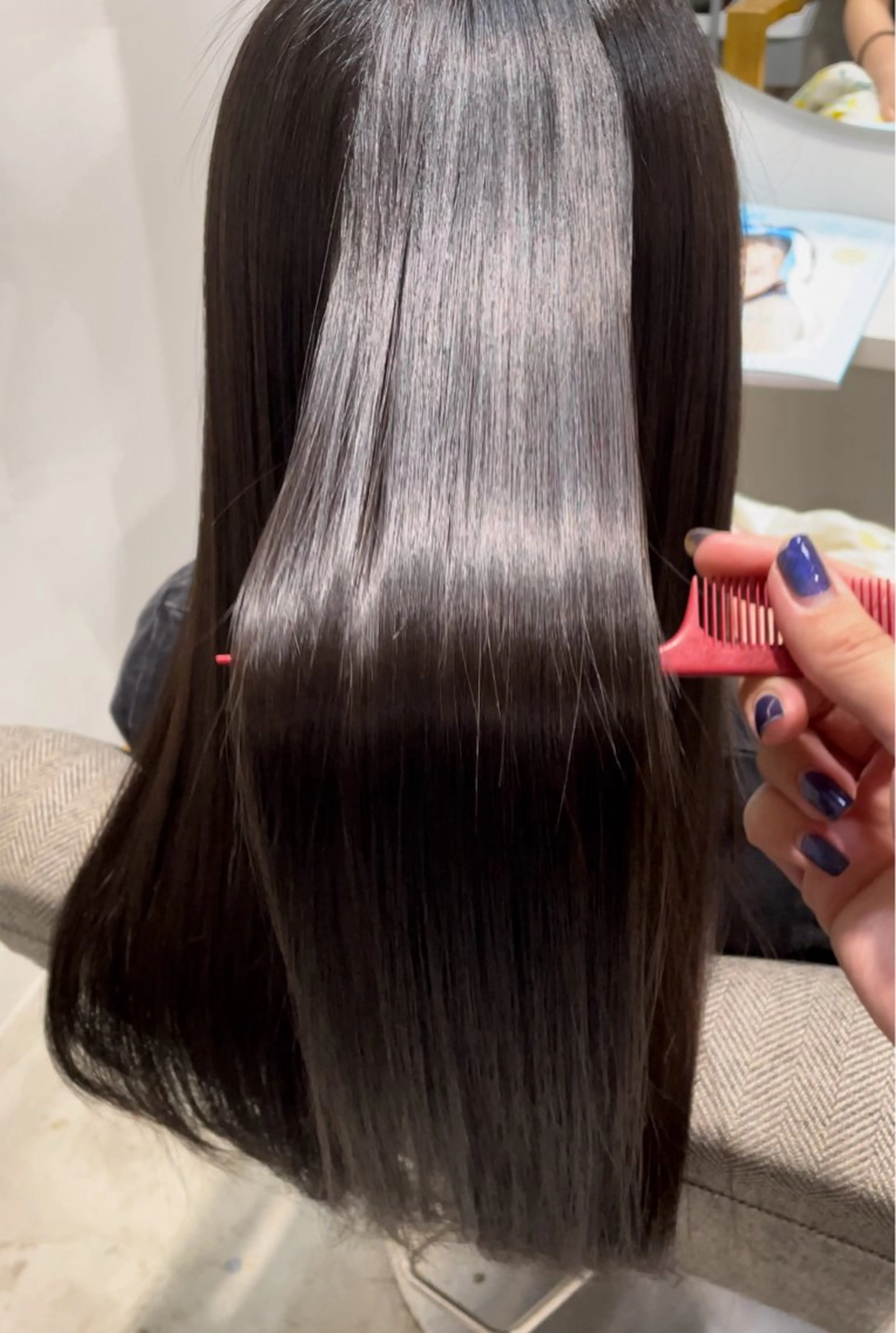ロング パーマ 縮毛矯正 千種 美羽のヘアスタイル