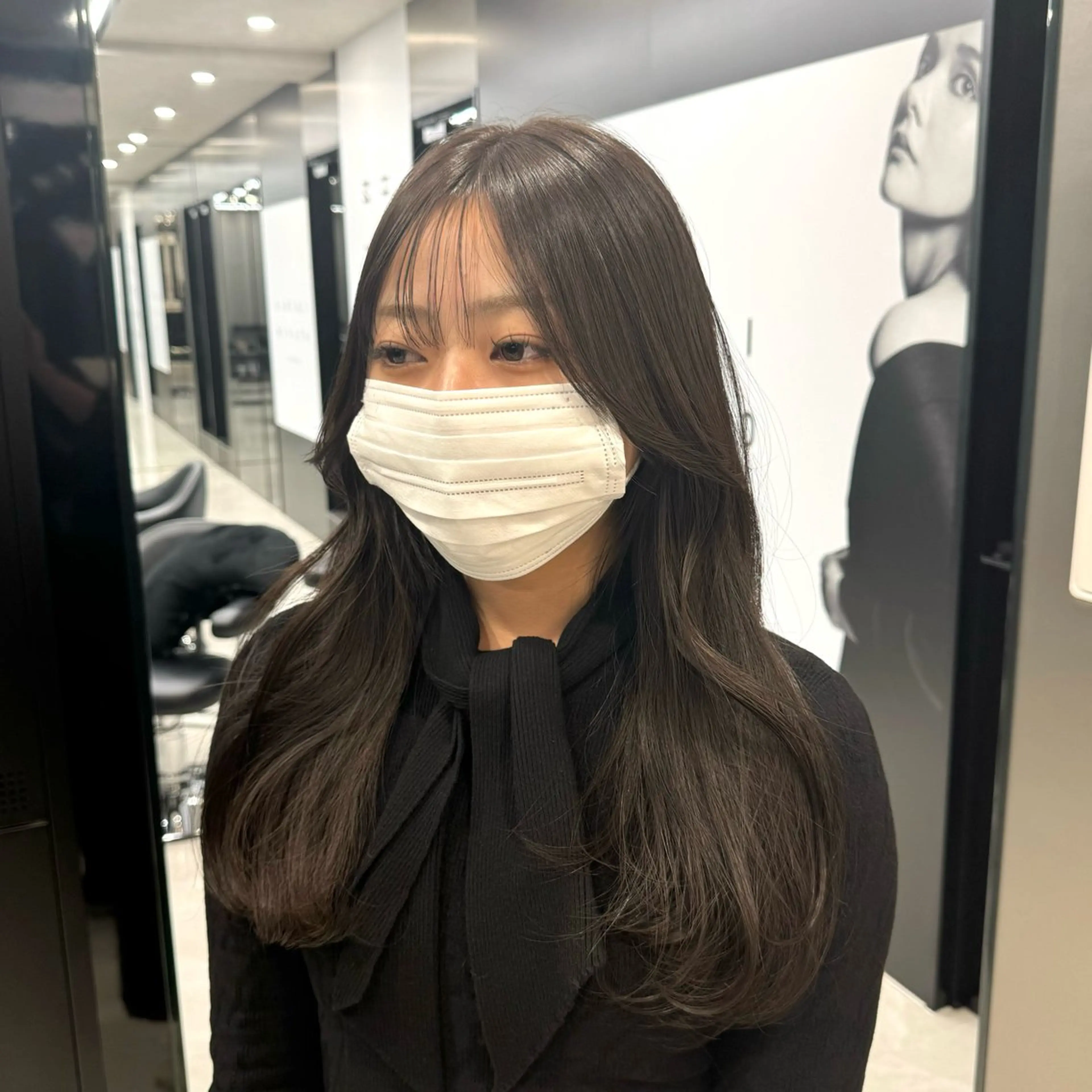 ロング カラー ブリーチ ブラウンカラー 透明感カラー グレージュ ブリーチなしカラー カット ヘアカラー トリートメント HARUKI MINATO Japan SENDAI所属・🌈【透明感・韓国 ヘア】がっきー🌈のヘアスタイル