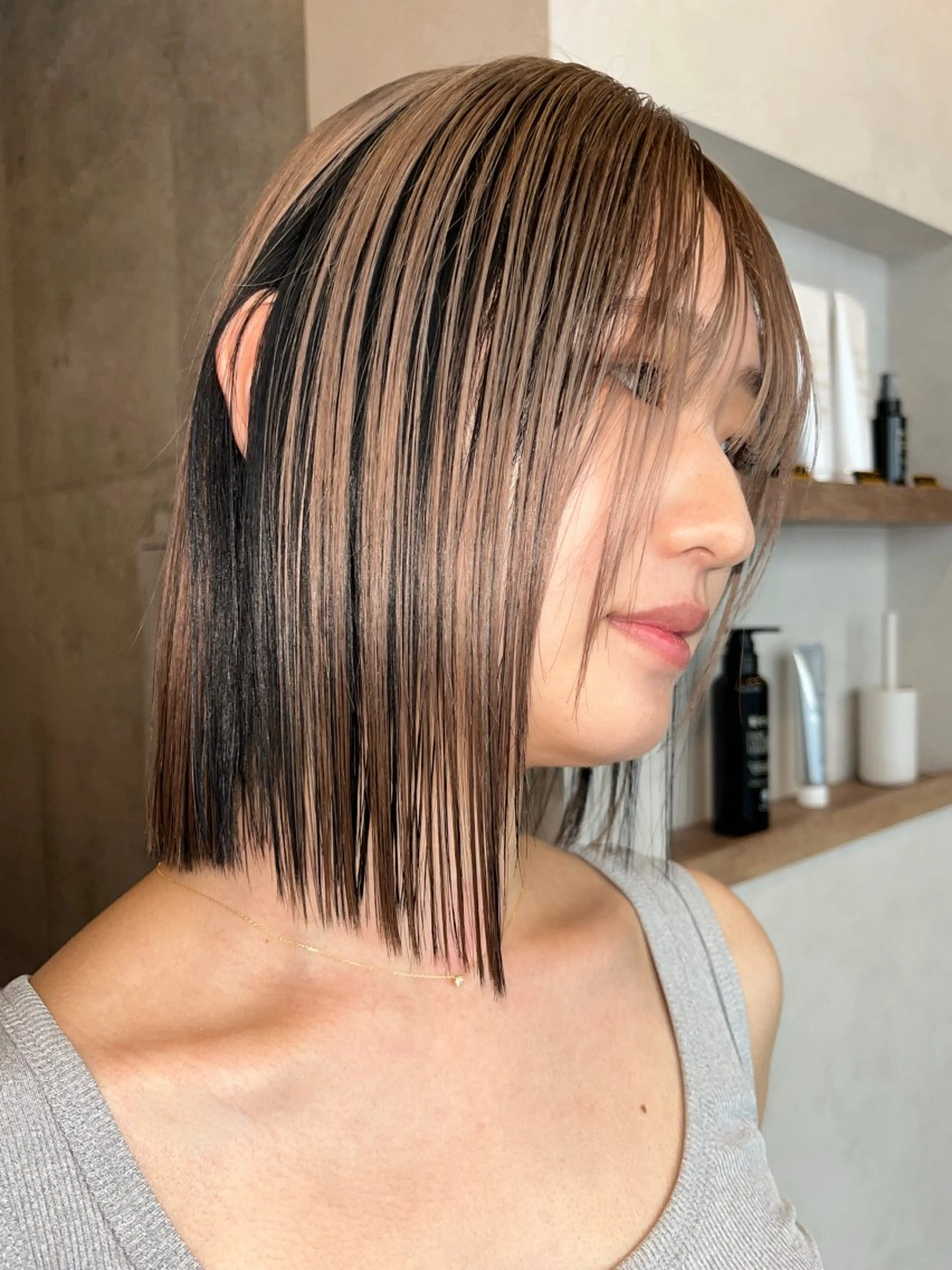 カラー ヘアカラー トリートメント NANA/ 暖色カラー/ボブのヘアスタイル