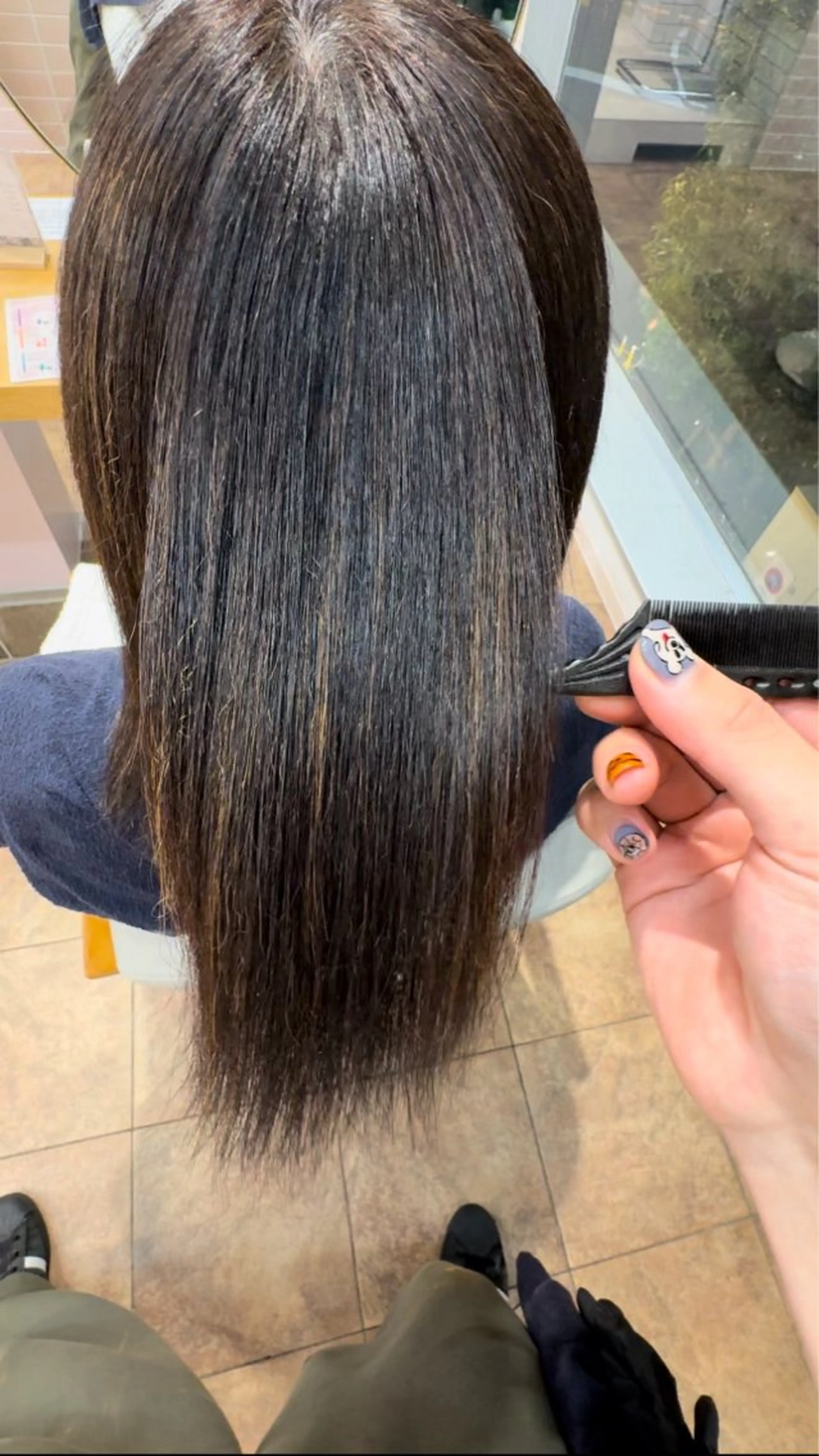 ミディアム 縮毛矯正 はせがわ はるとのヘアスタイル