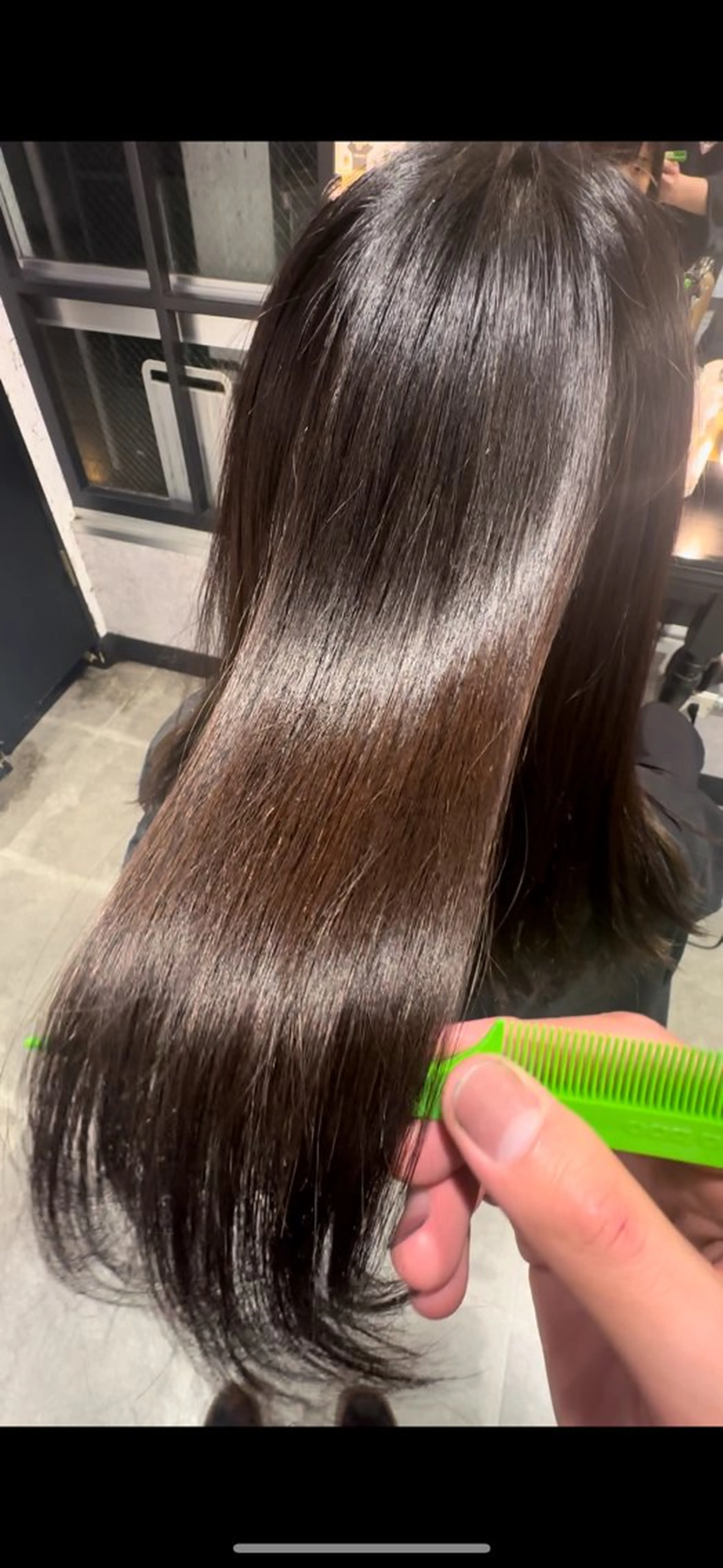 セミロング パーマ 縮毛矯正 Lond rouge所属・💚銀座/ミディアム /美髪矯正/芦川💚のヘアスタイル
