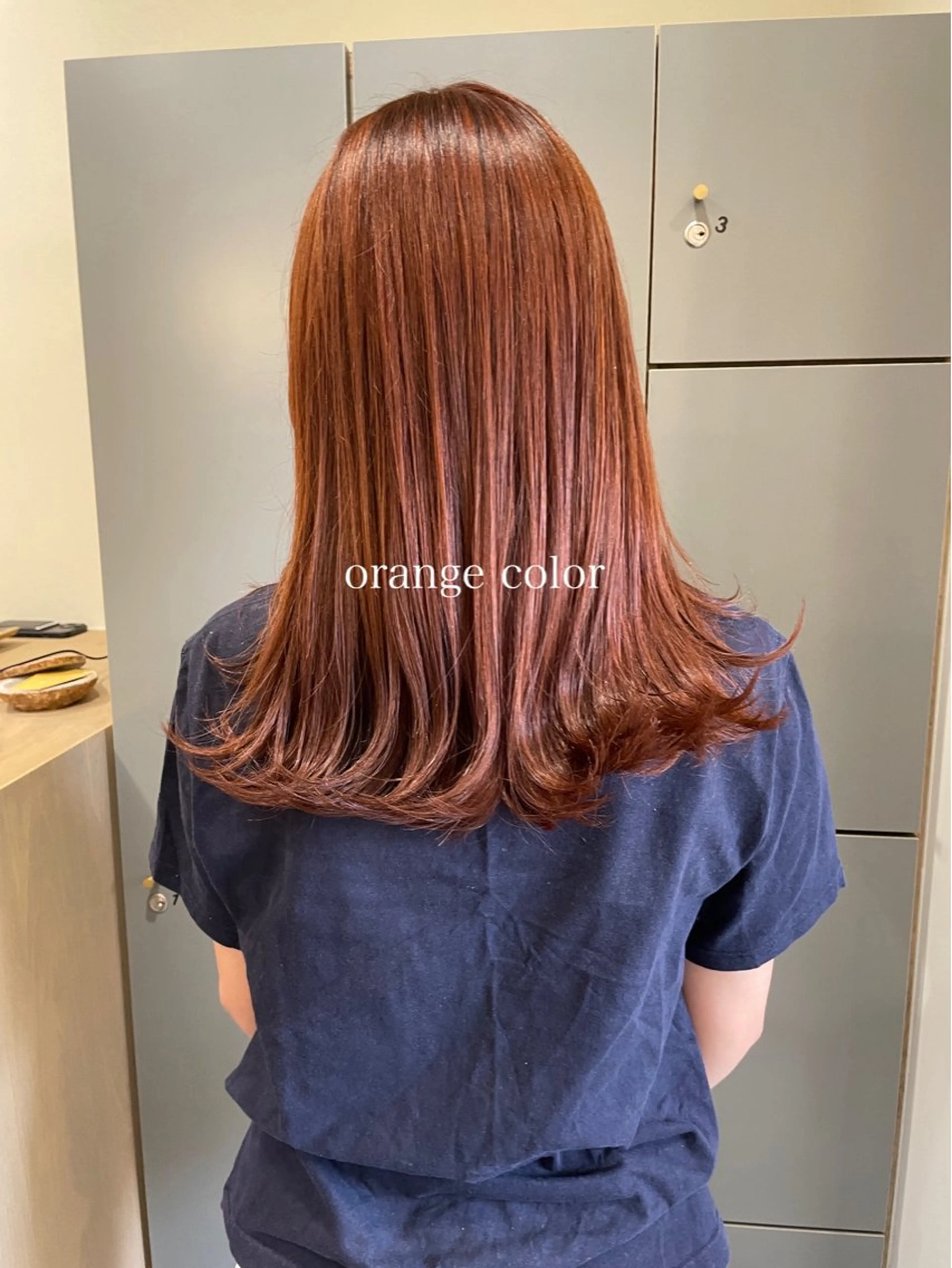 ロング カラー オレンジ ヘアカラー トリートメント Tim【ティム】所属・ヘアセット大募集 ˗ˋˏairiˎˊ˗のヘアスタイル