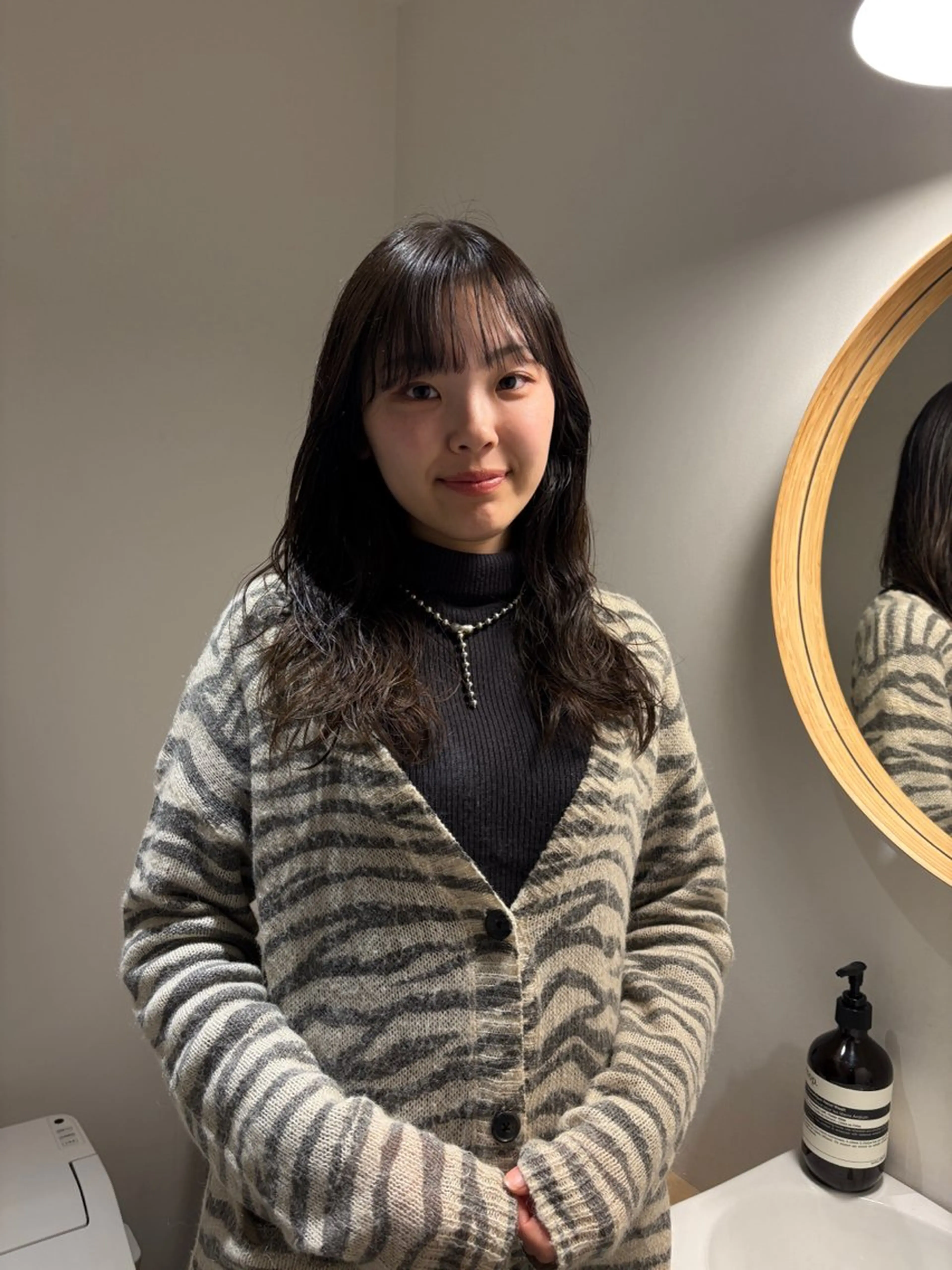 セミロング カラー パーマ カット パーマ FILMS所属・FILMS 銀座店 Mikotoのヘアスタイル