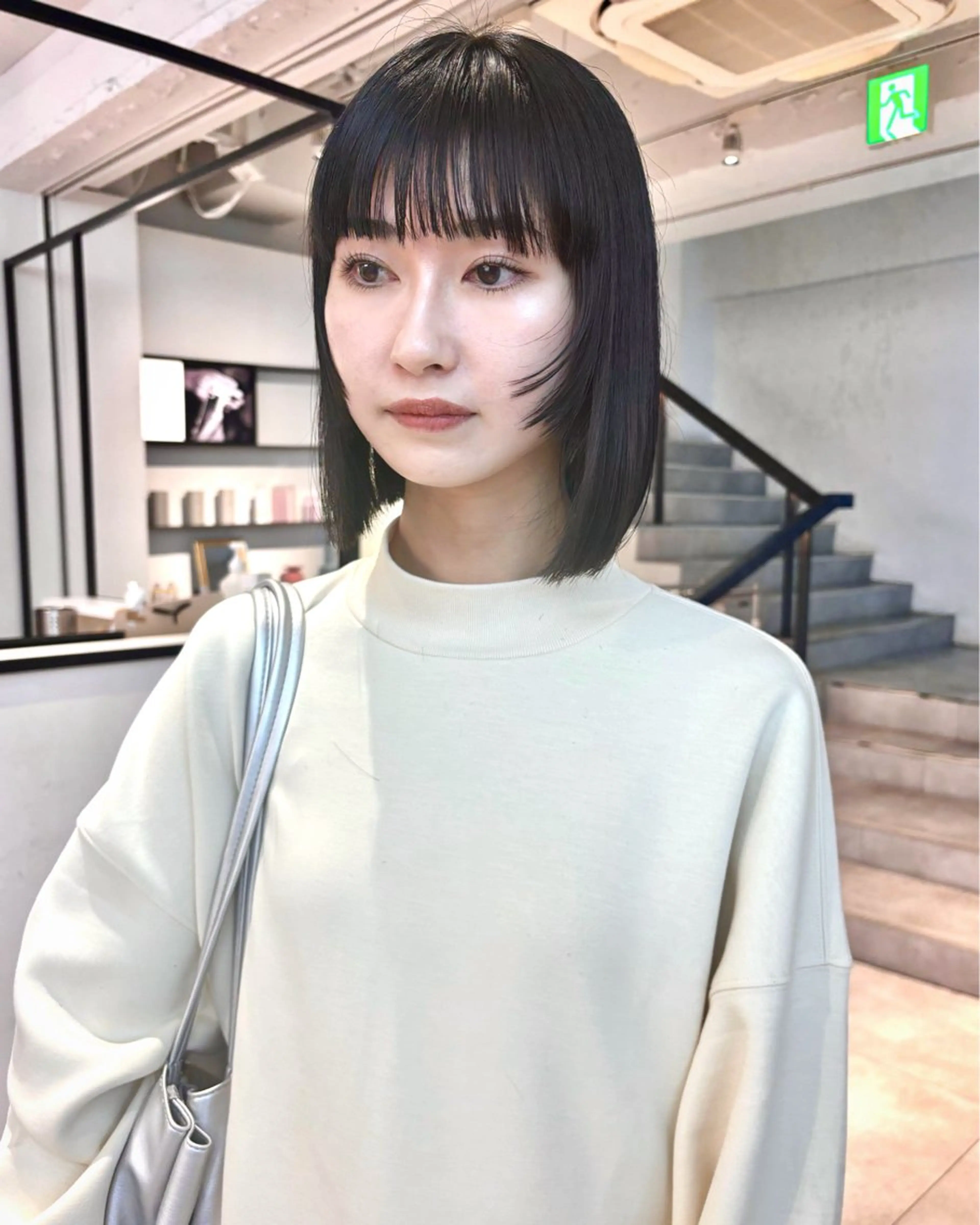 ショート ボブ 姫カット 髪質改善 トリートメント カット トリートメント Kureha/ネイル レイヤー/酸性縮毛のヘアスタイル
