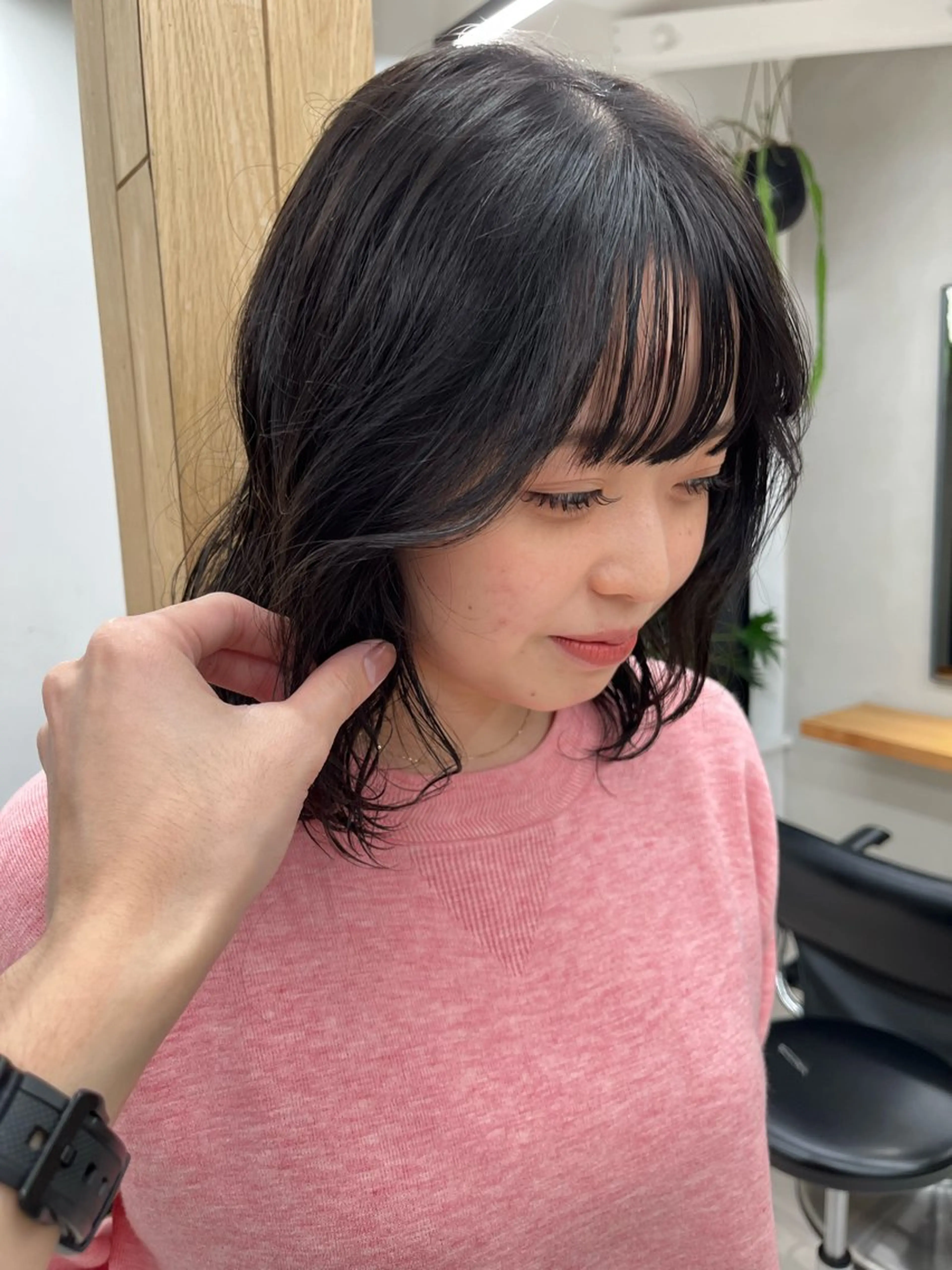 ミディアム カラー ブリーチ 透明感カラー グレージュ ヘアカラー トリートメント スッと馴染むhair /ヨシダトモキのヘアスタイル